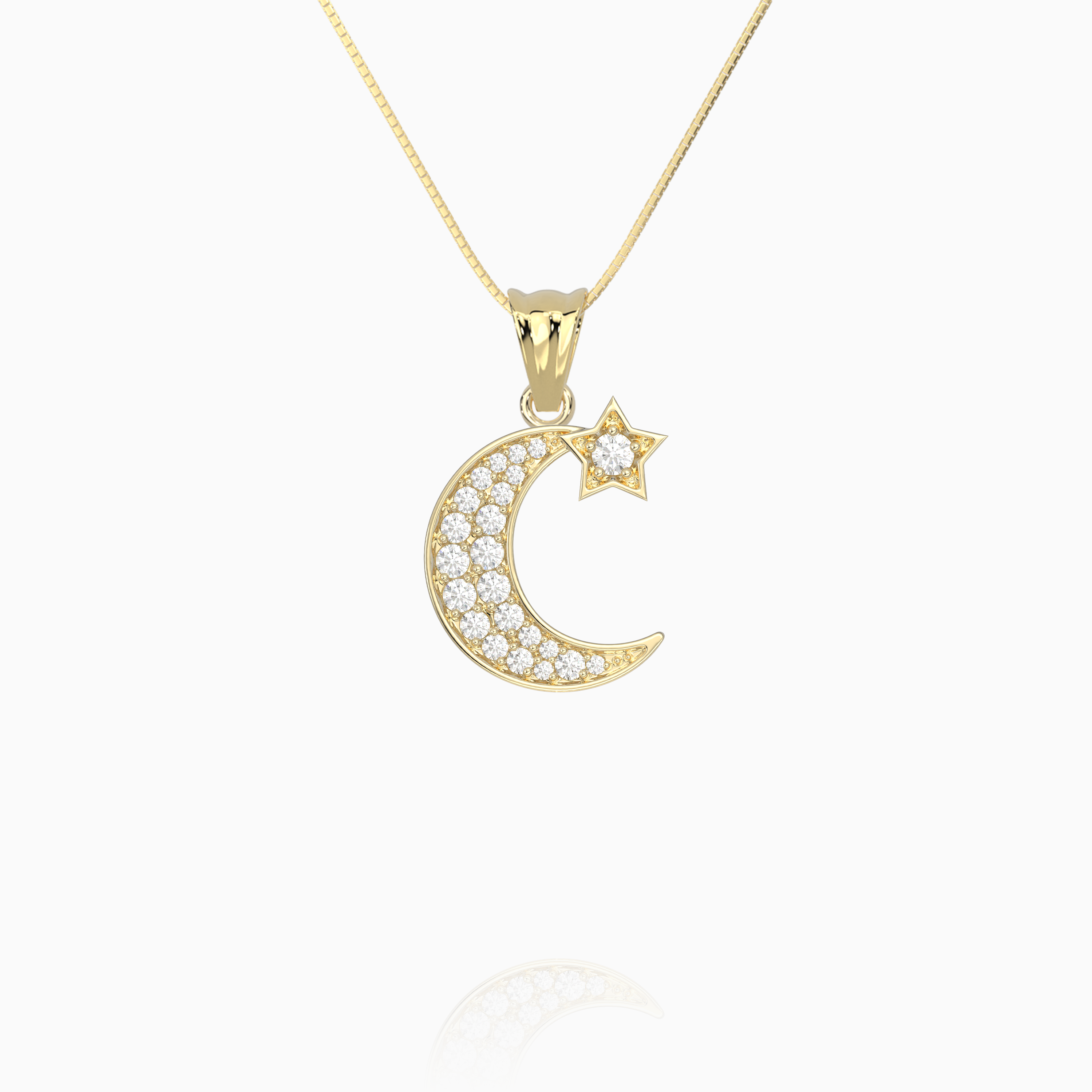 Moon and Star Pendant