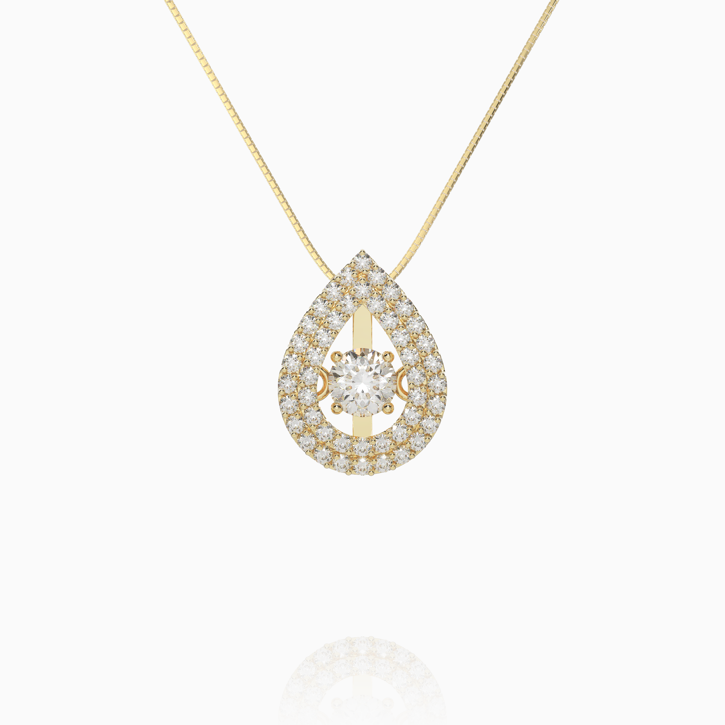 Tear Drop Dancing Stone Pendant