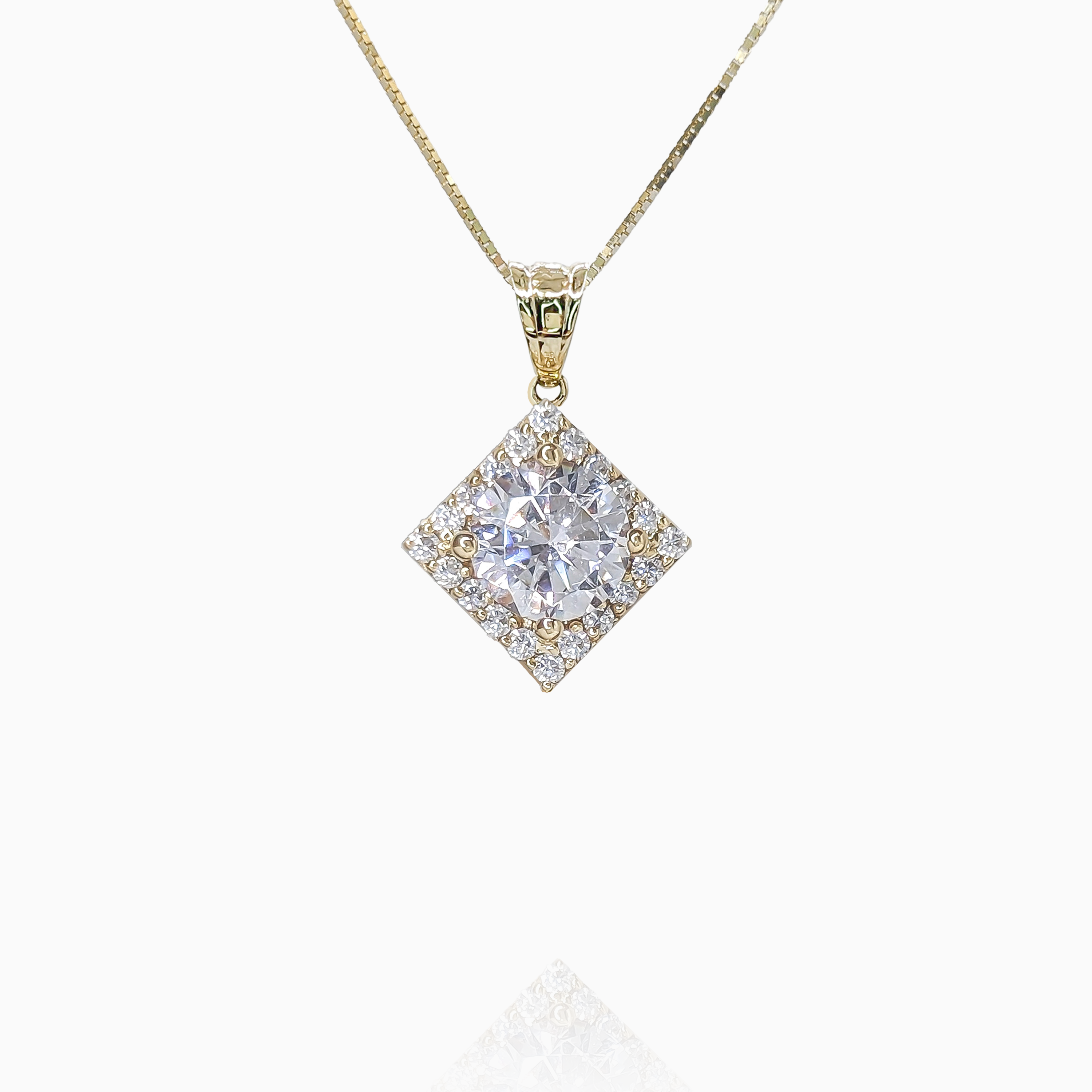 Square Halo Pendant