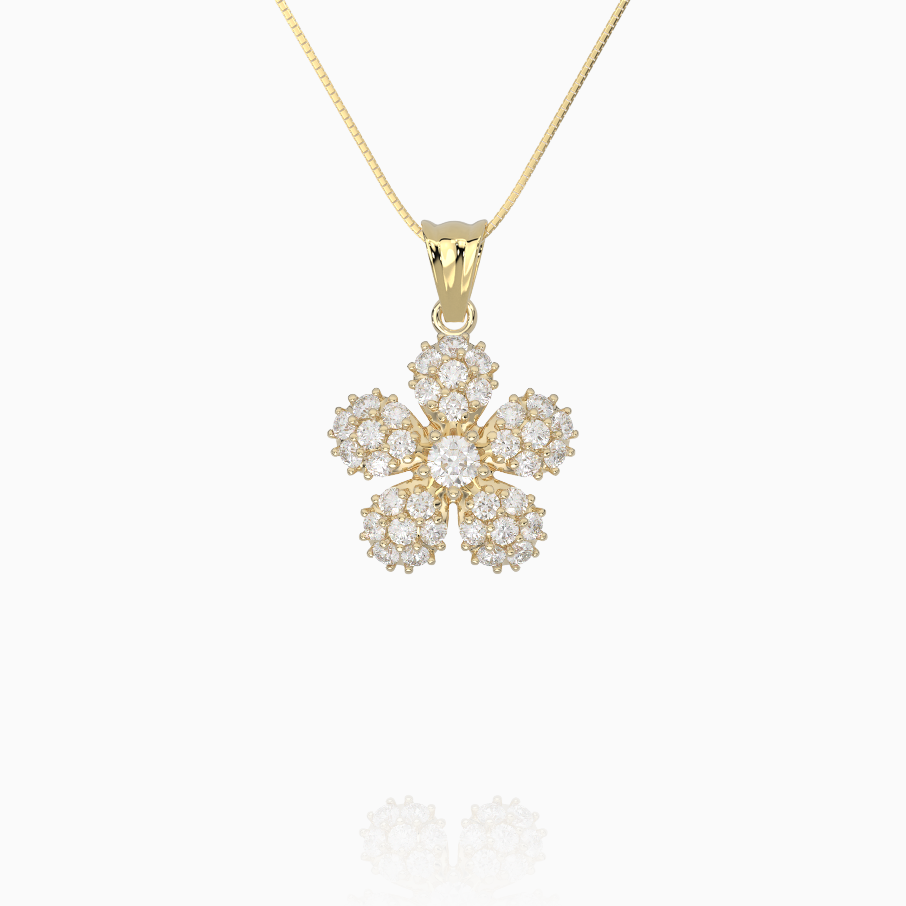 Pavé Flower Pendant