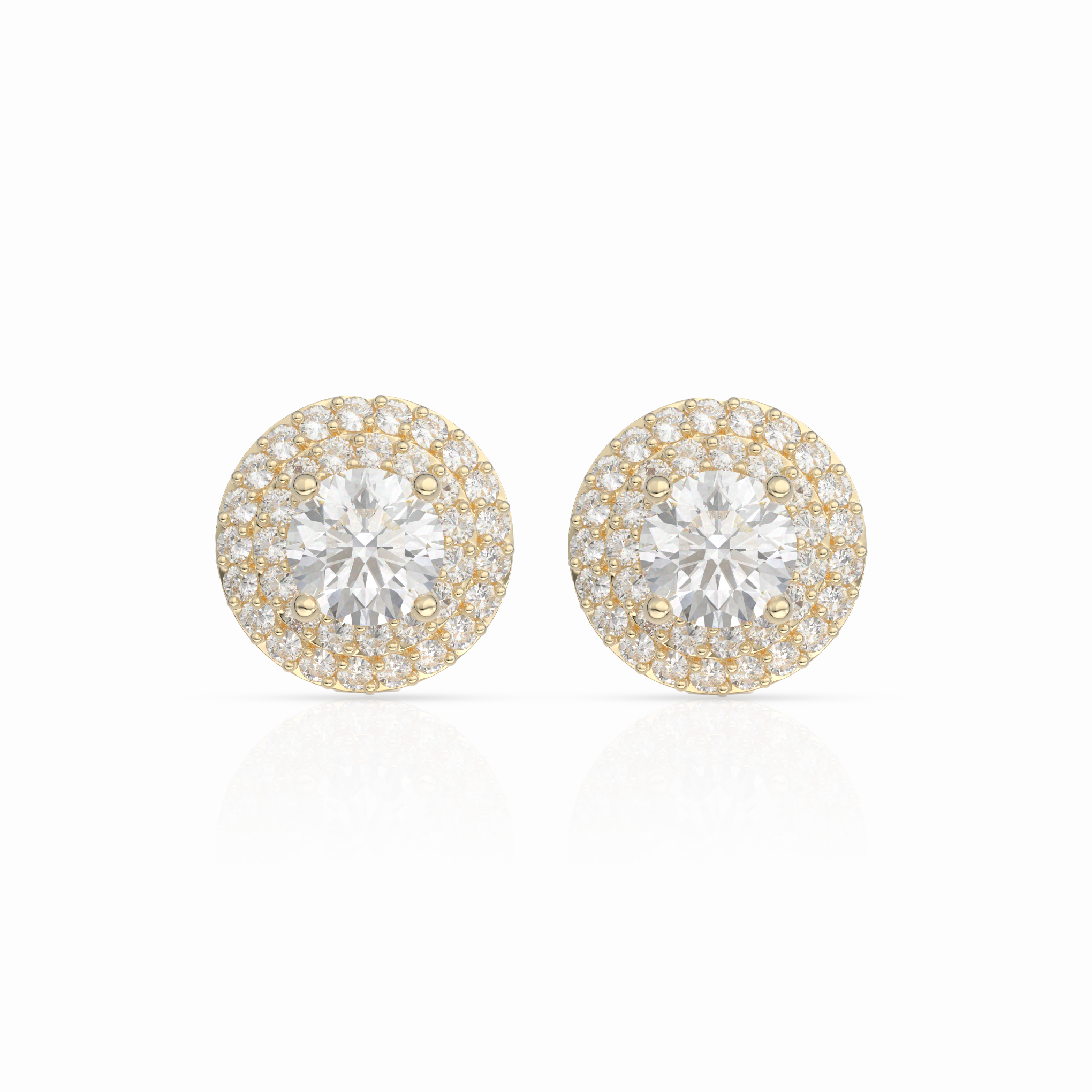 Double Halo Earrings