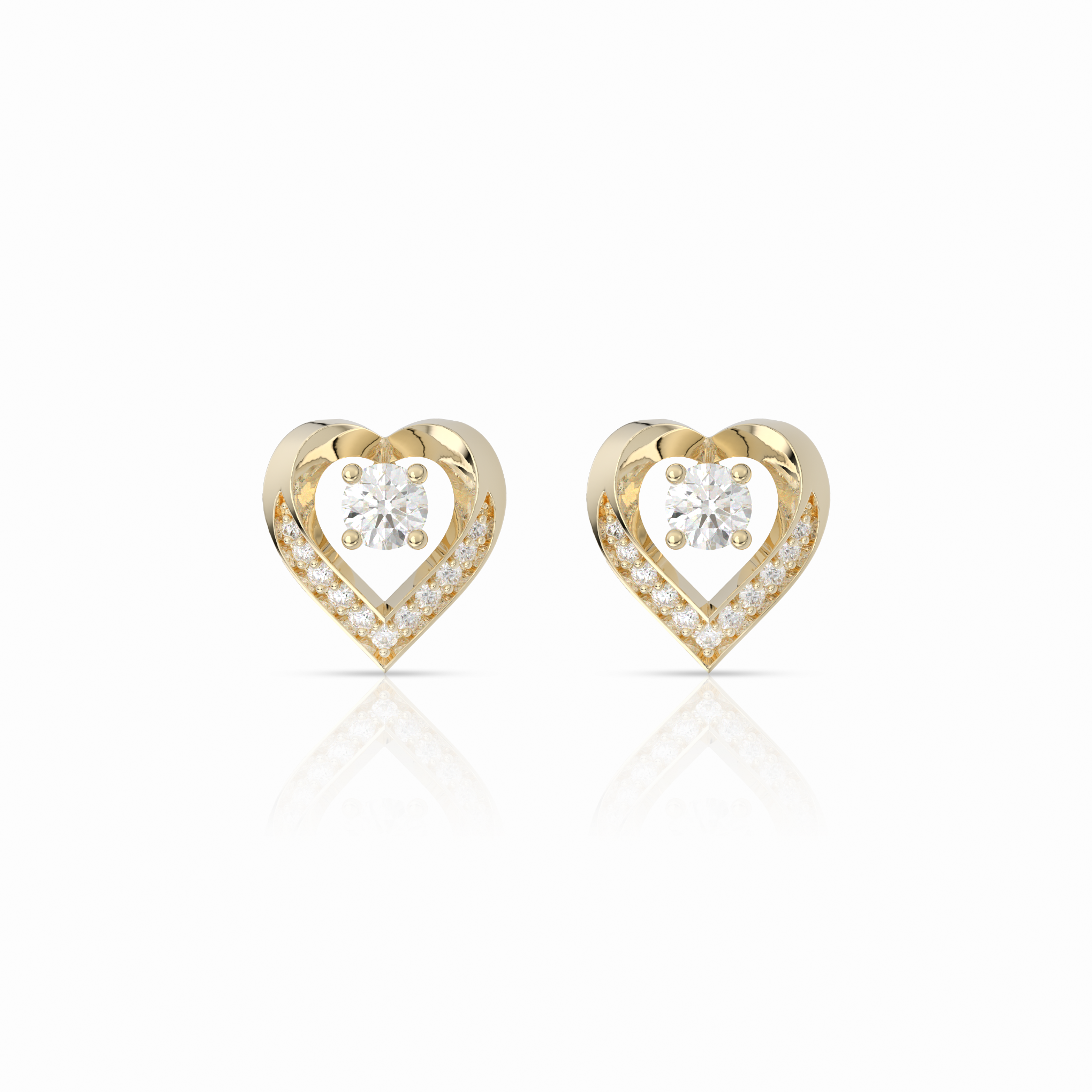 Pavé Heart Earrings