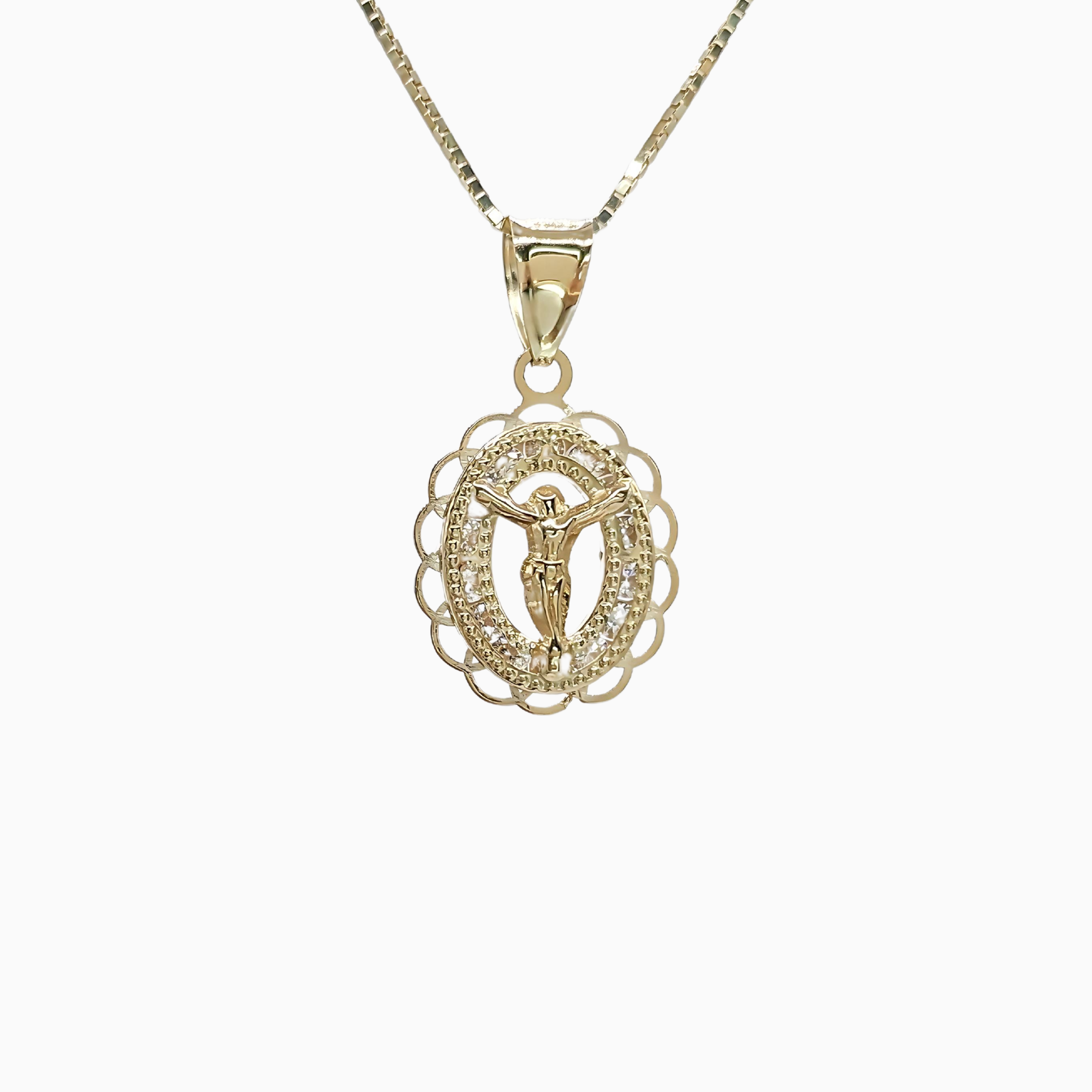 Oval Crucifix Pendant