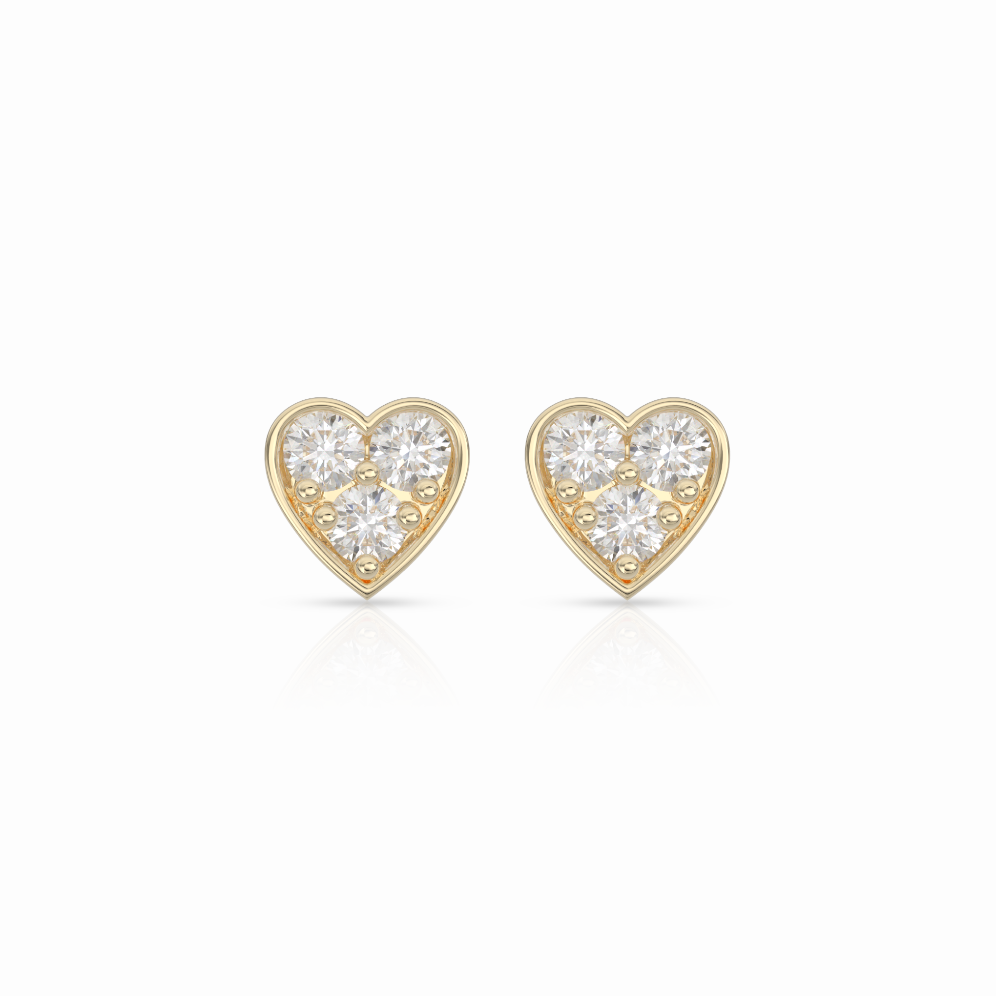 Dainty Pavé Heart Stud