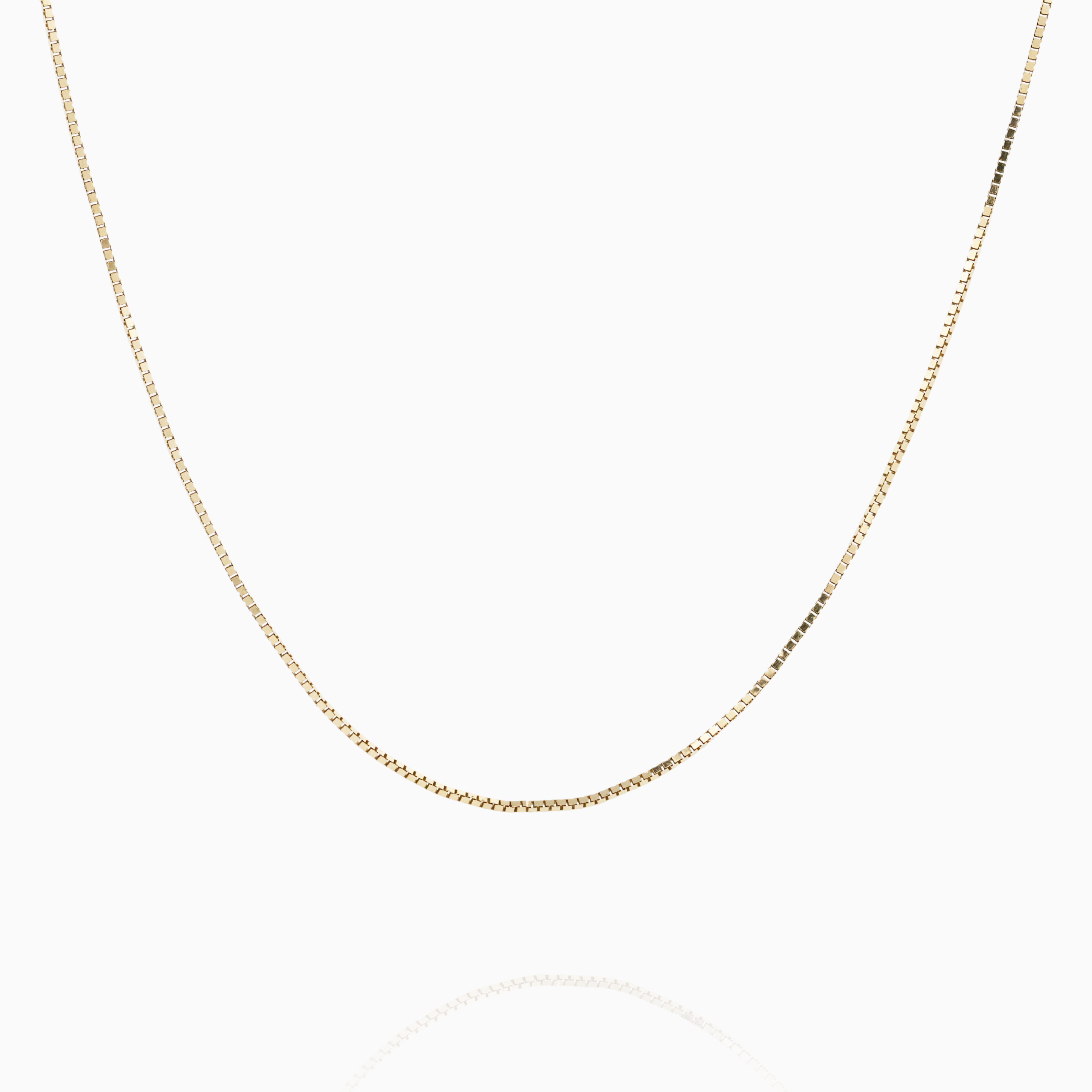 Gold Box Chain Necklace