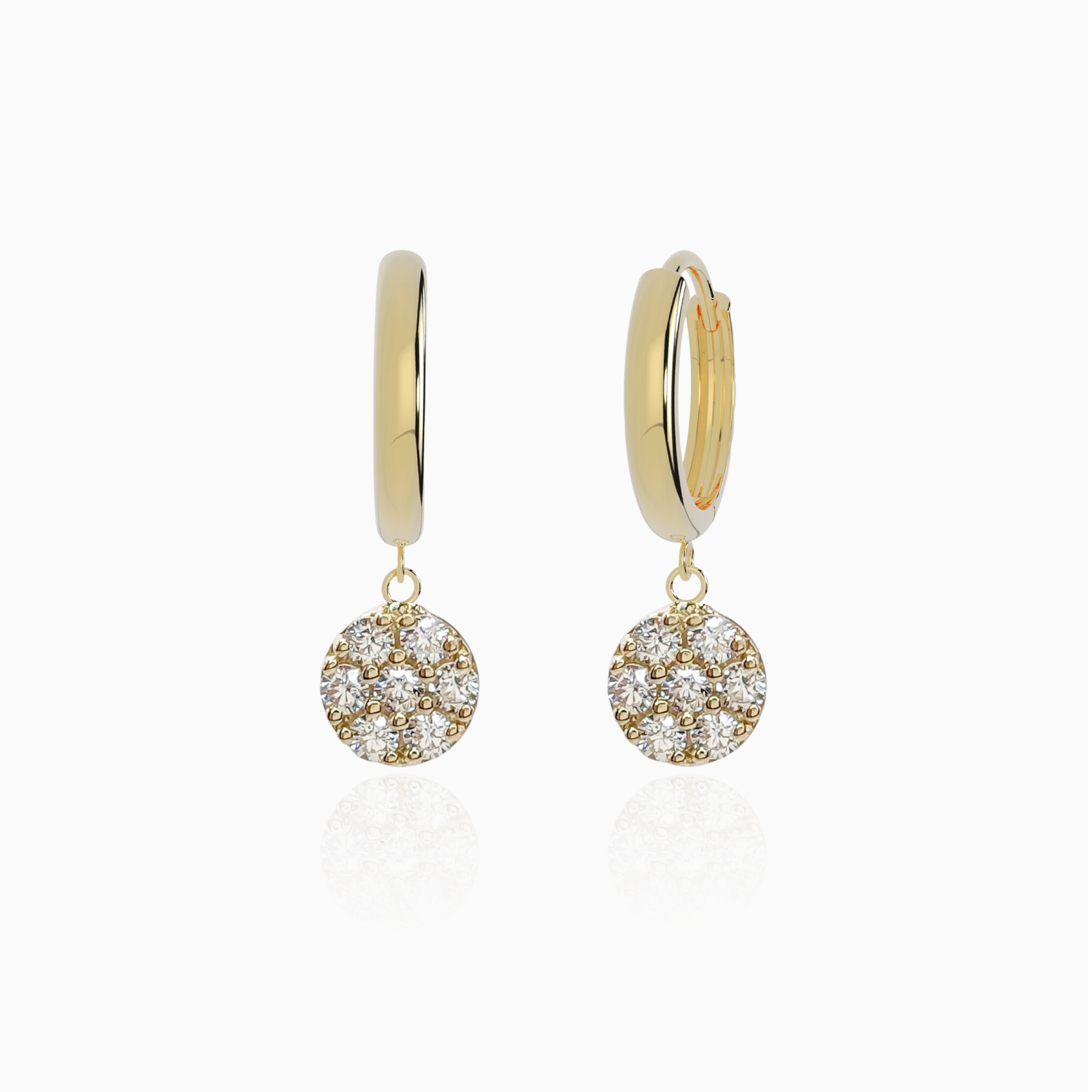 Dangle Hoops Circle Charm