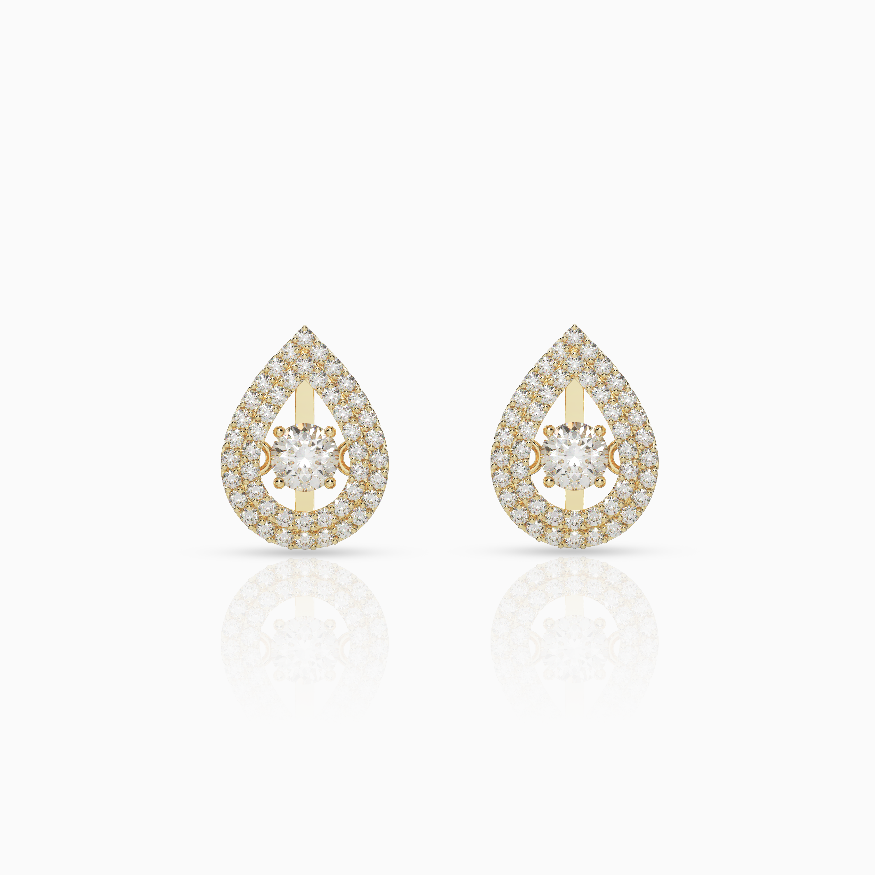 Tear Drop Dancing Stones Earrings