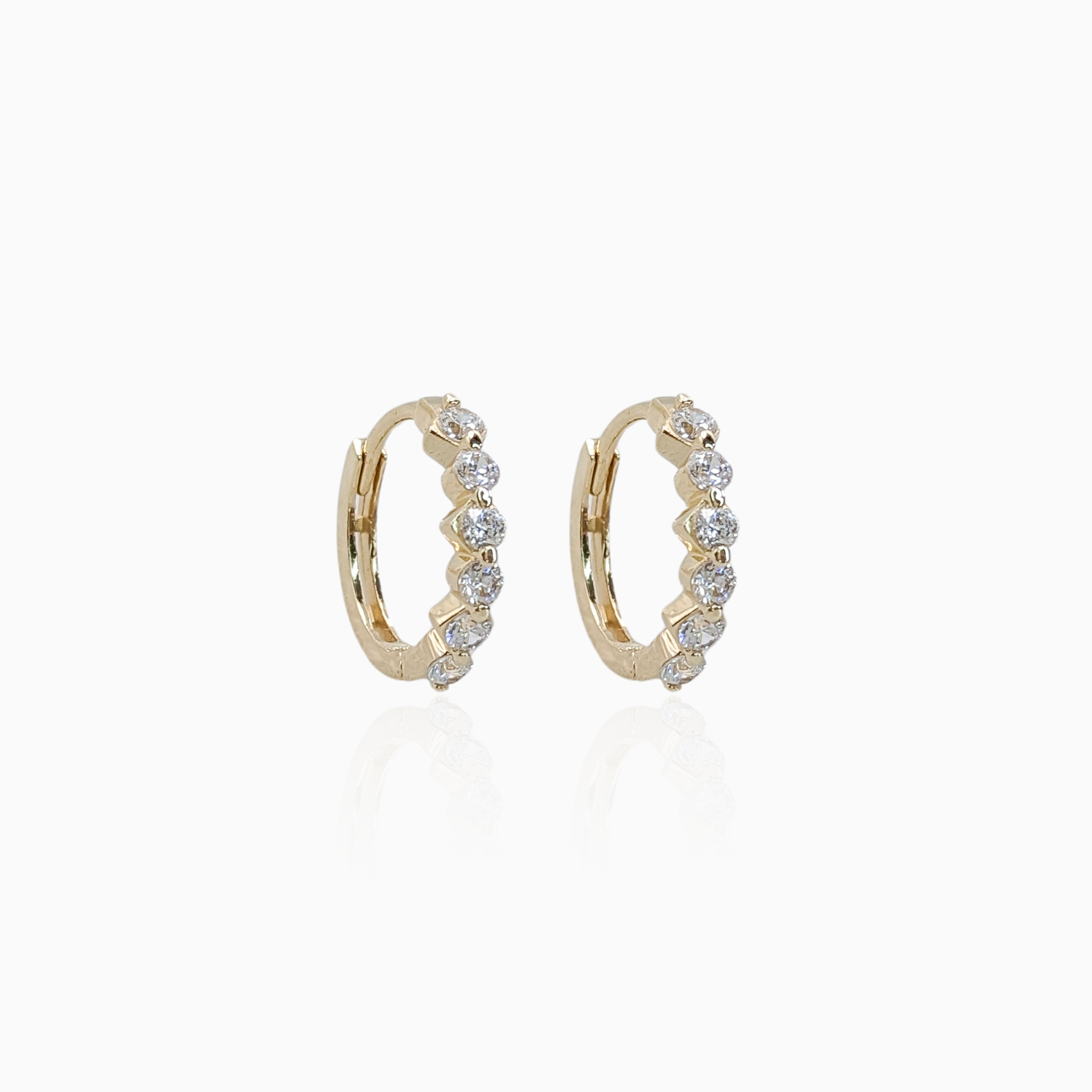 Pavé Icicle Hoop Earrings