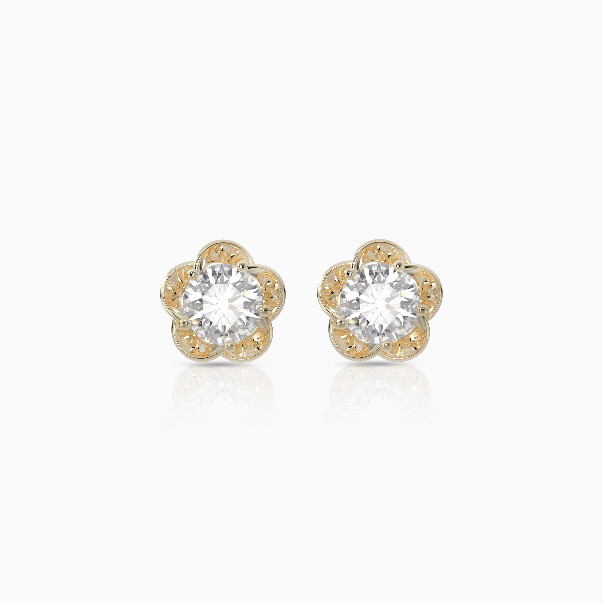 Plumeria Flower Stud Earrings