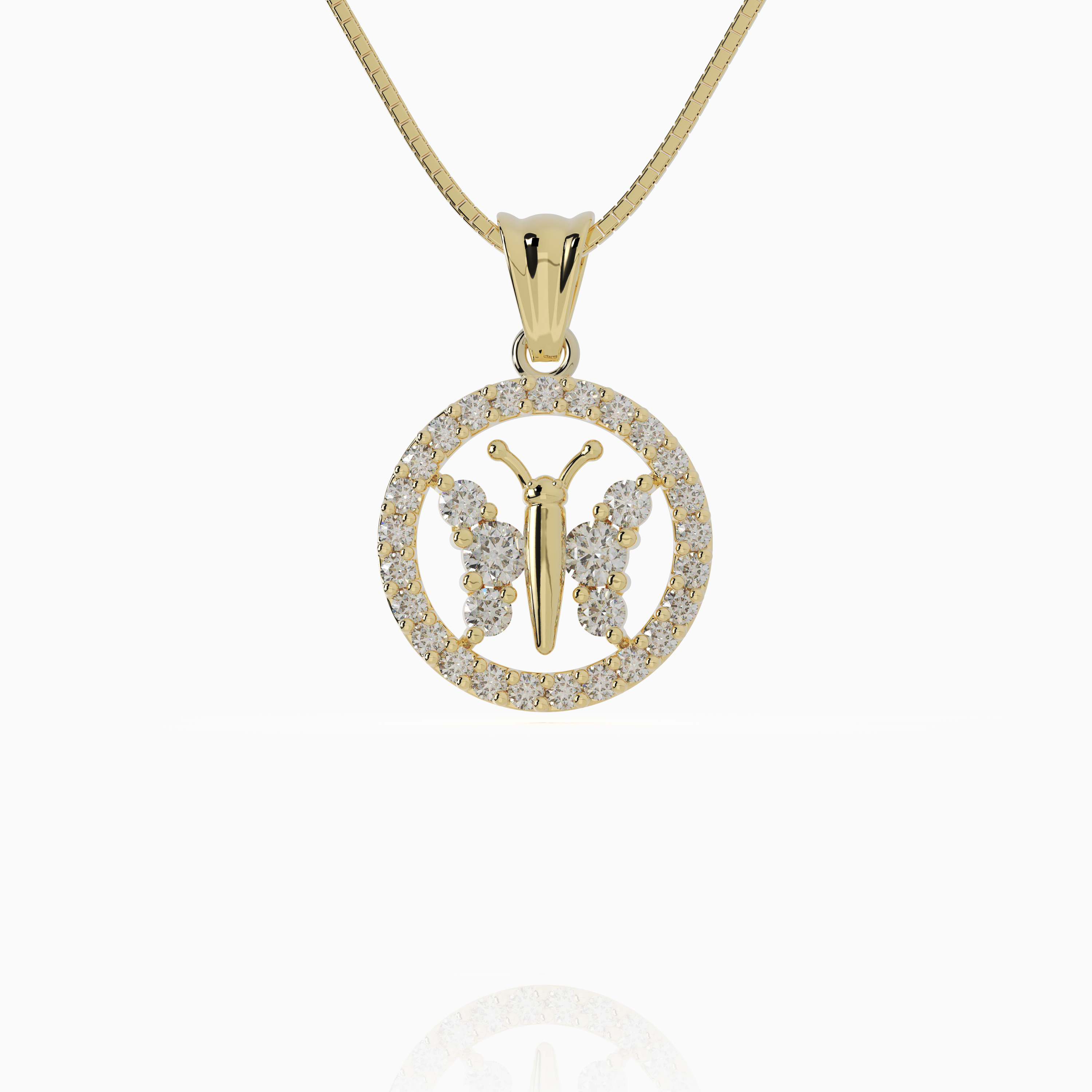 Butterfly Halo Pendant