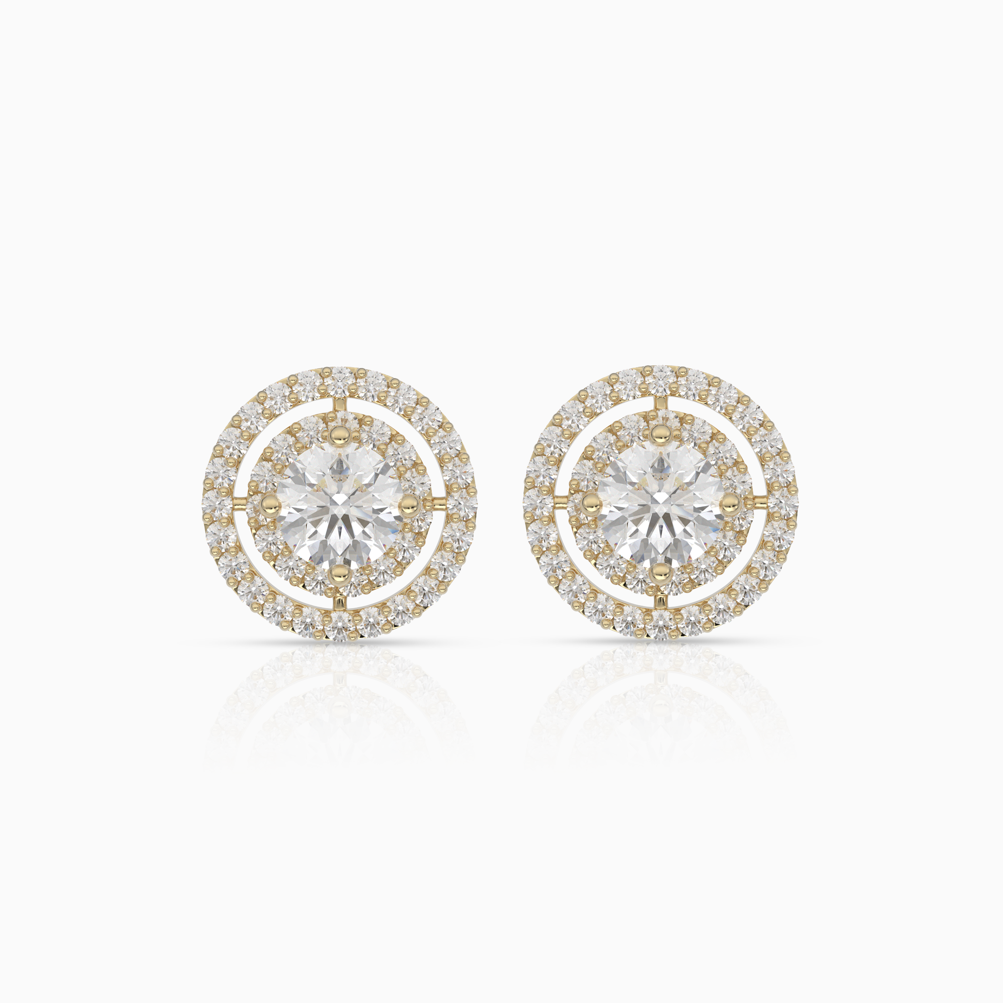 Double Pavé Halo Earrings