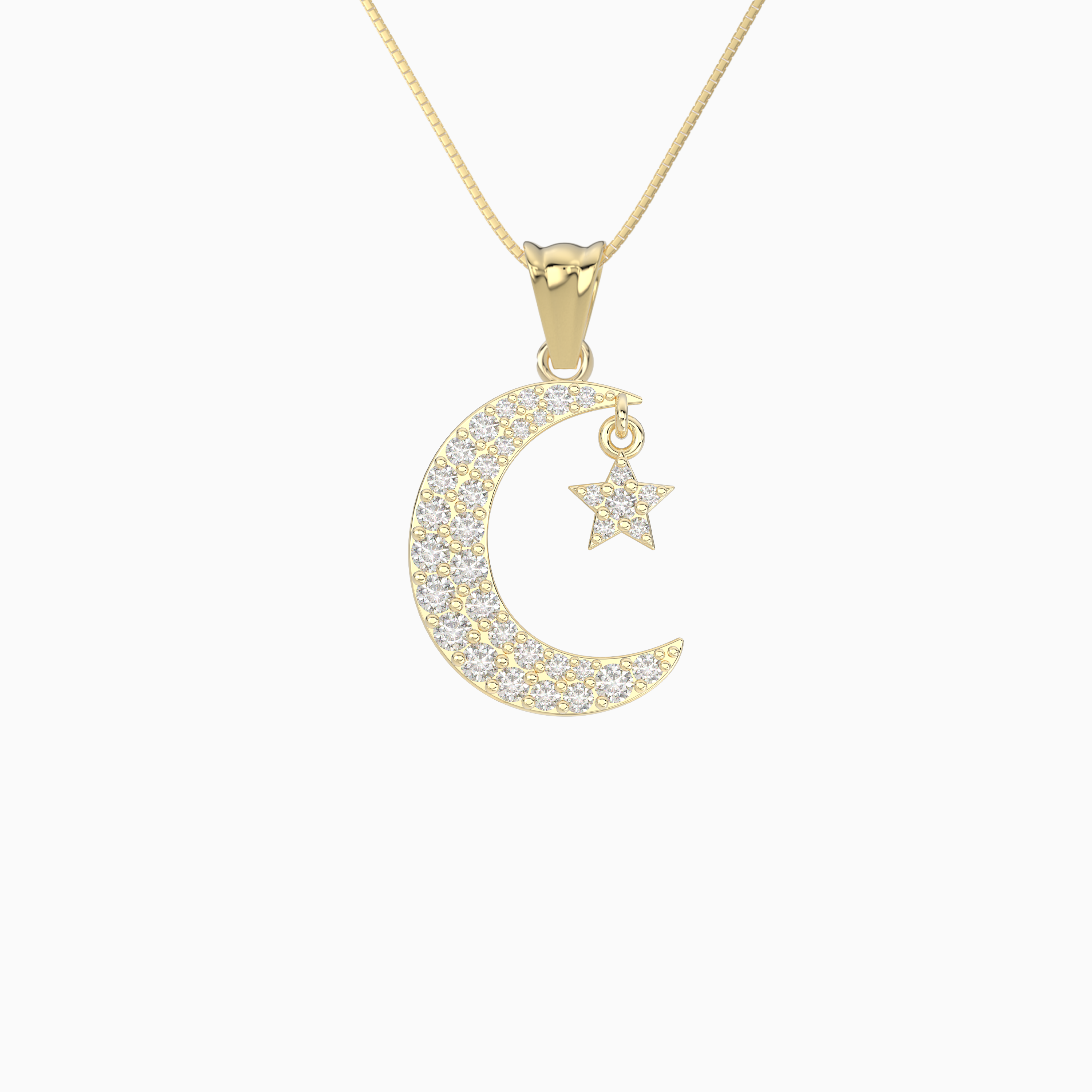 Stars and Moon Pendant