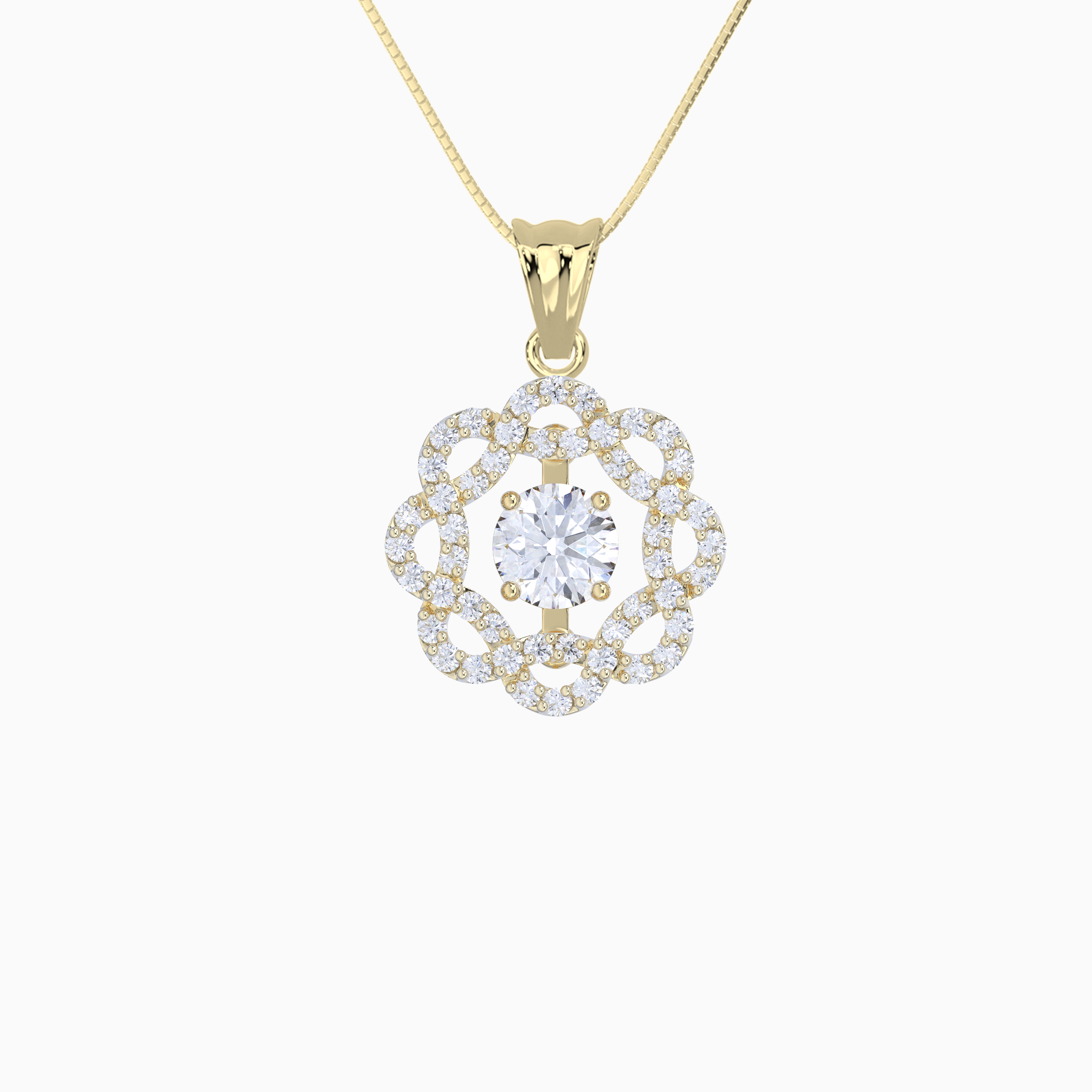 Flower Dancing Stone Pendant