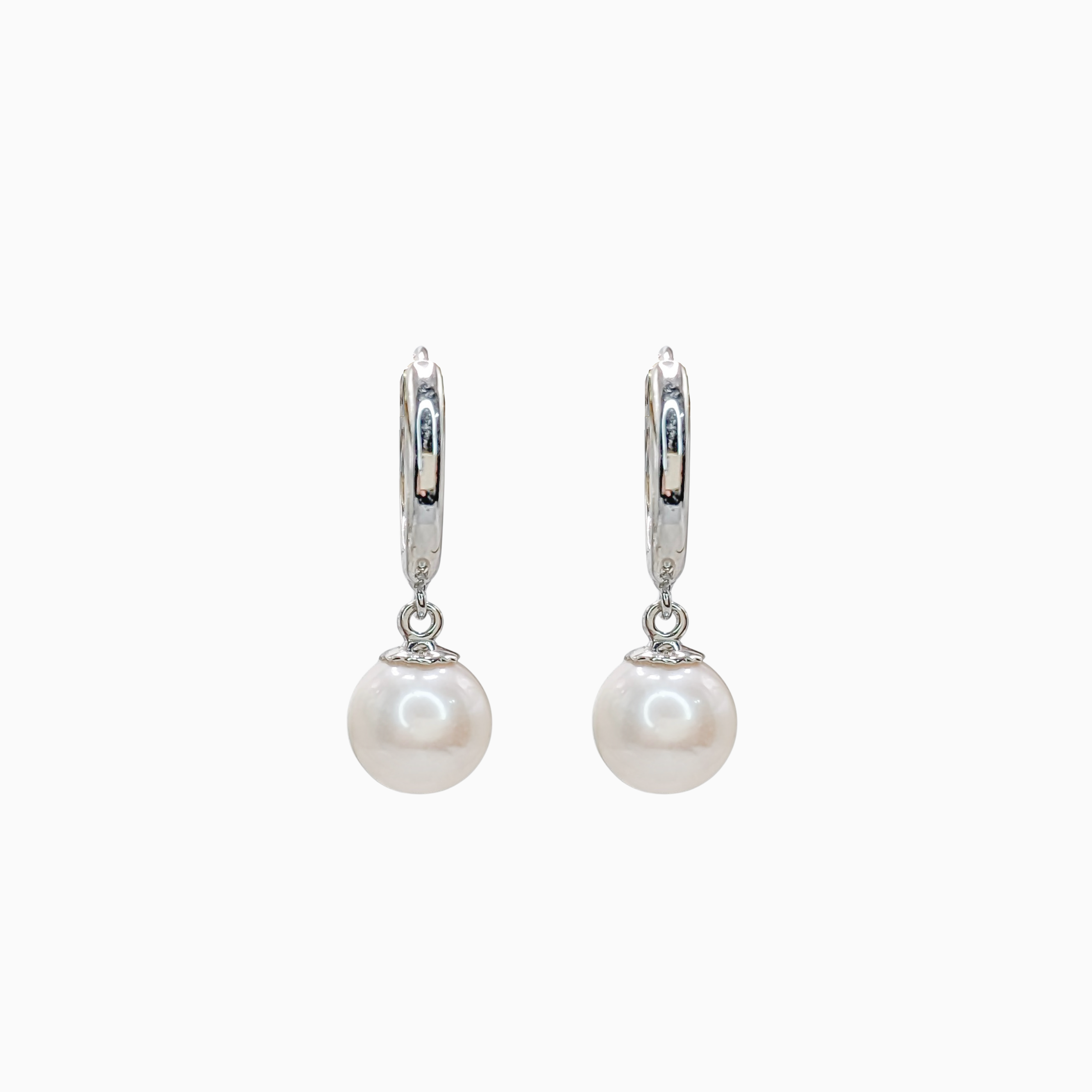 Classic Pearl Hoops