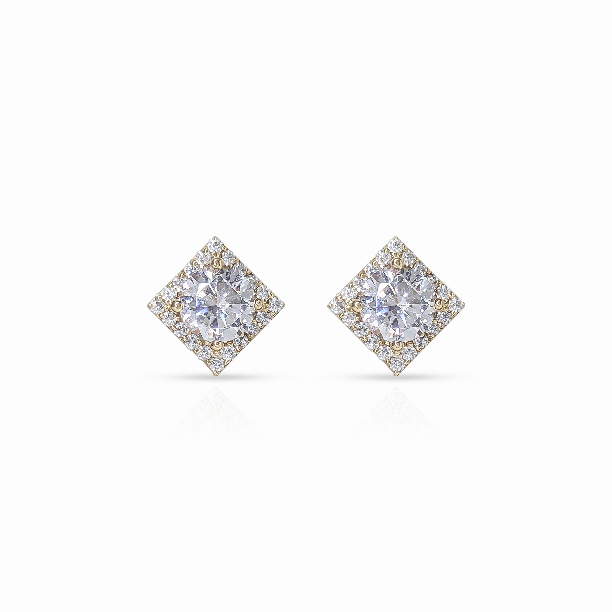 Square Halo Earrings