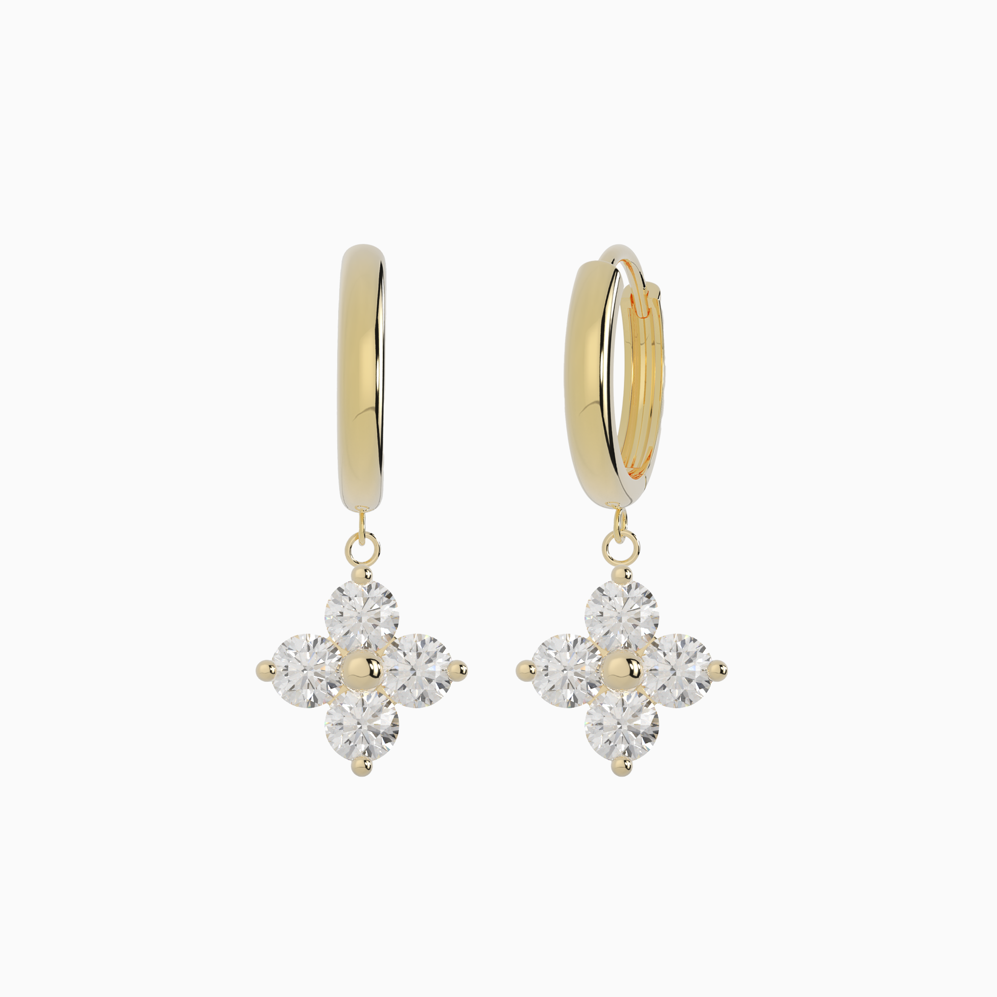 Clover Cluster Hoop Earrings