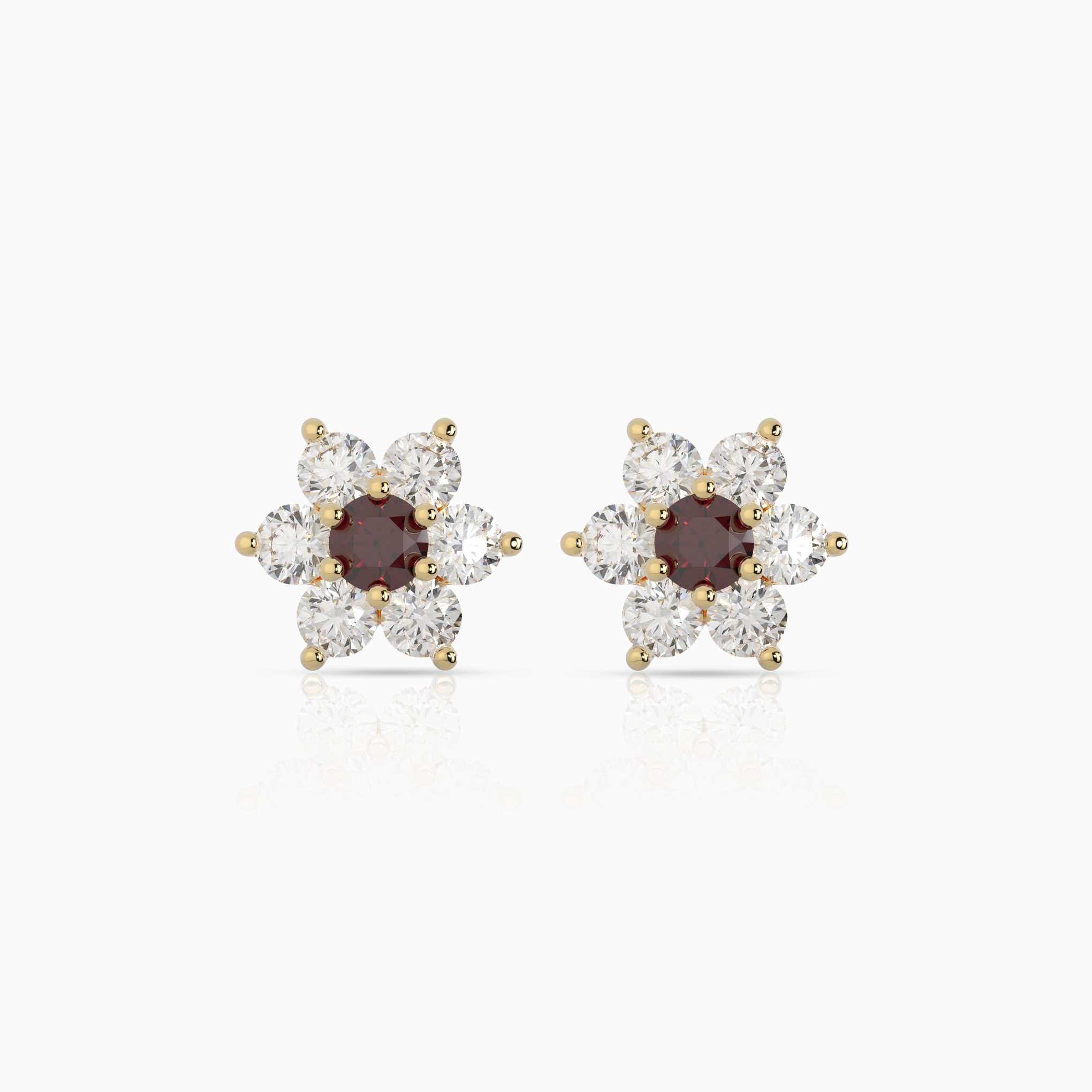Ruby Red Birthstone Earrings