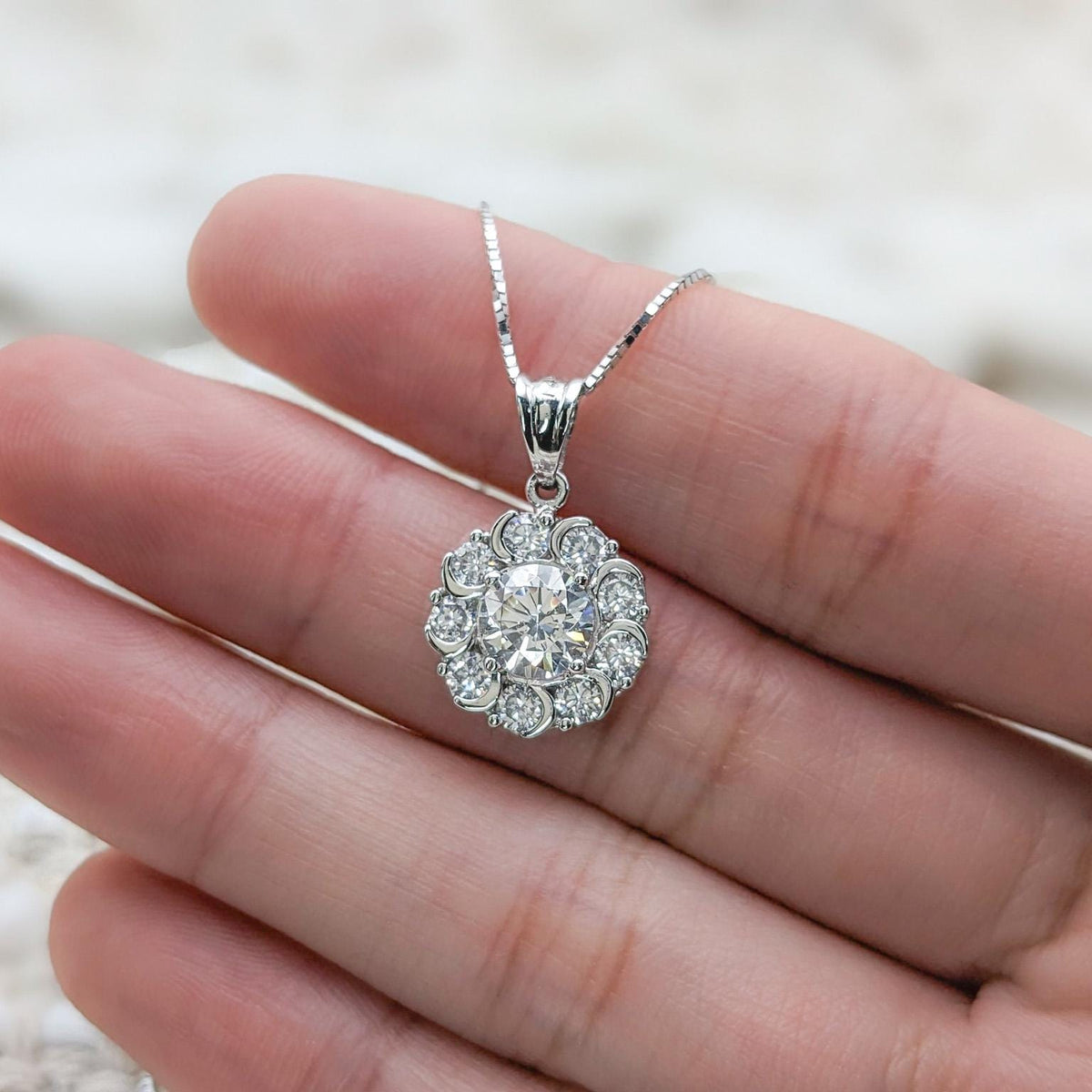 Moon Crest Pendant - .925 Sterling Silver