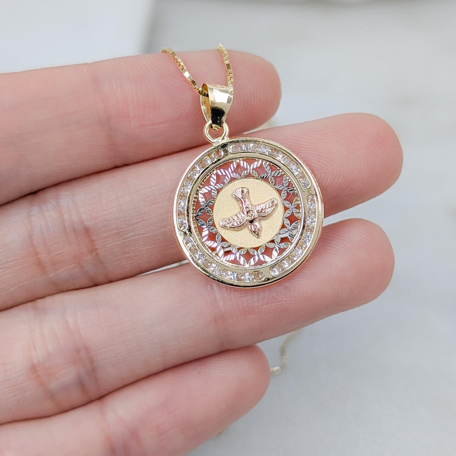 Tri-Color Dove Pendant