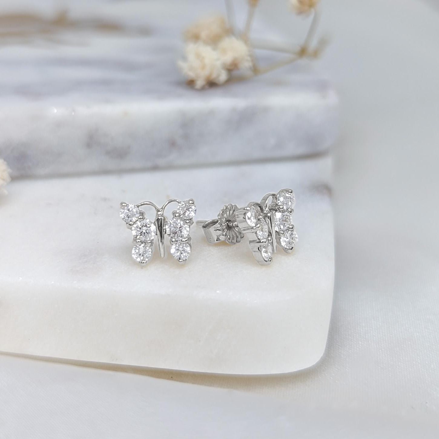 Dainty Butterfly Earring – .925 Sterling Silver