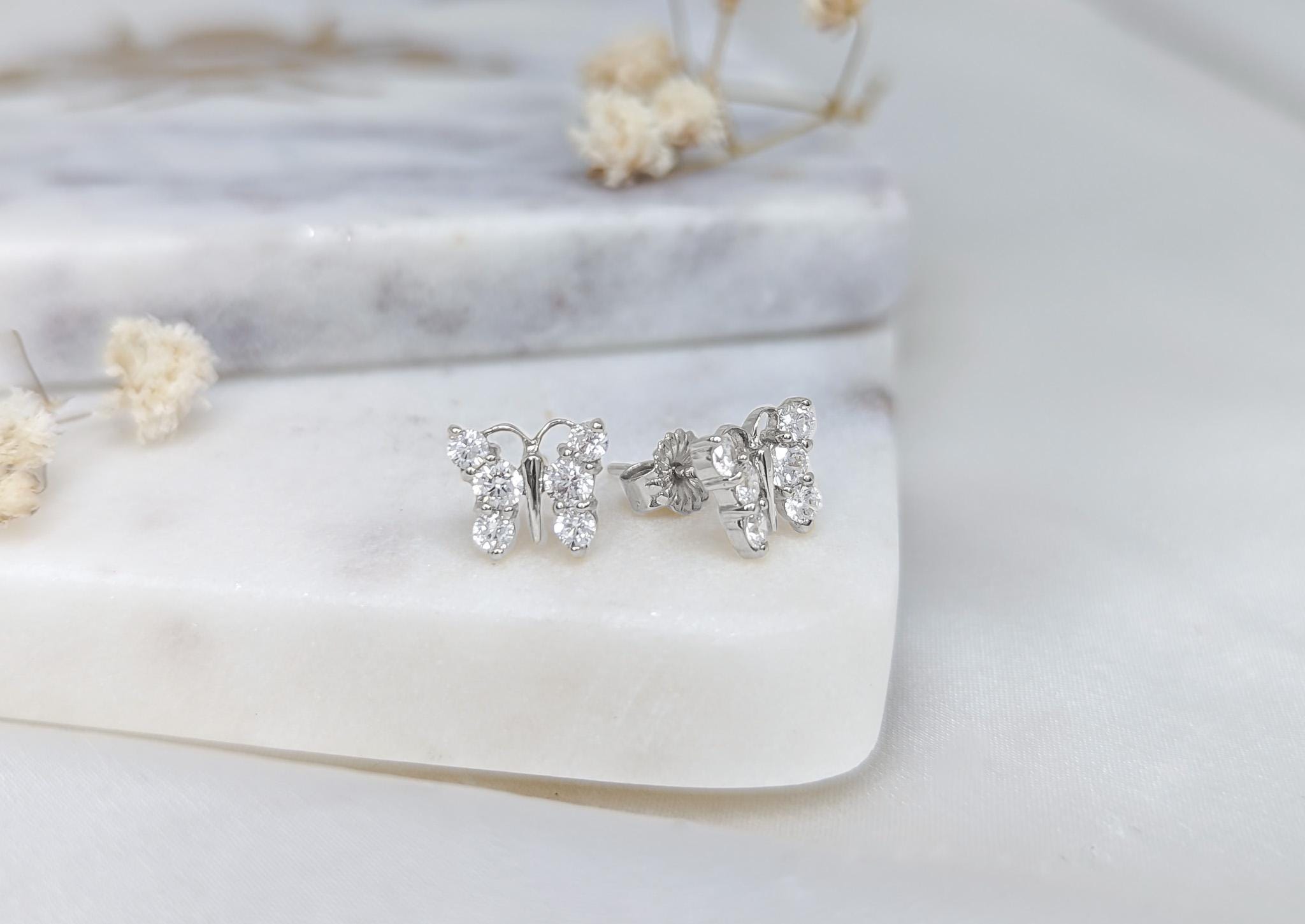 Dainty Butterfly Earring – .925 Sterling Silver