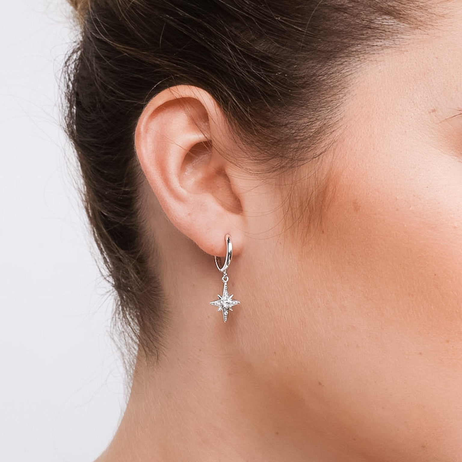 Ethereal  North Star Hoop Earrings