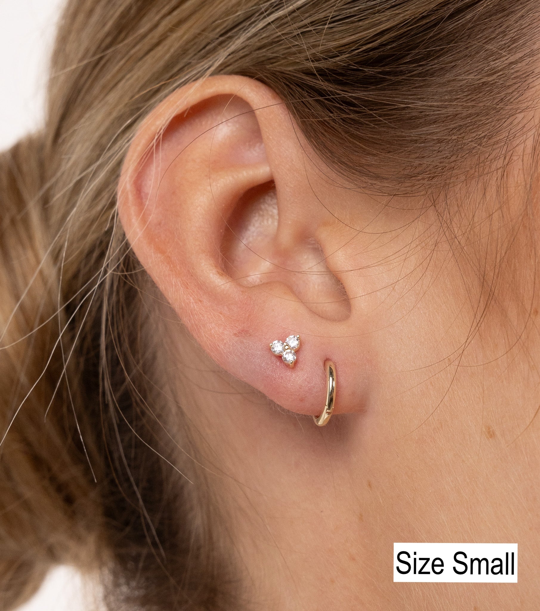 Trio Stone Cluster Earrings