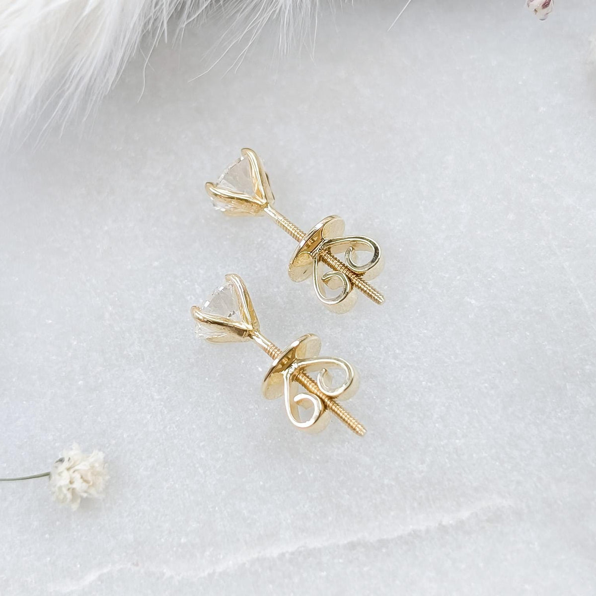1 CTW Lab Grown Diamond Stud Earrings