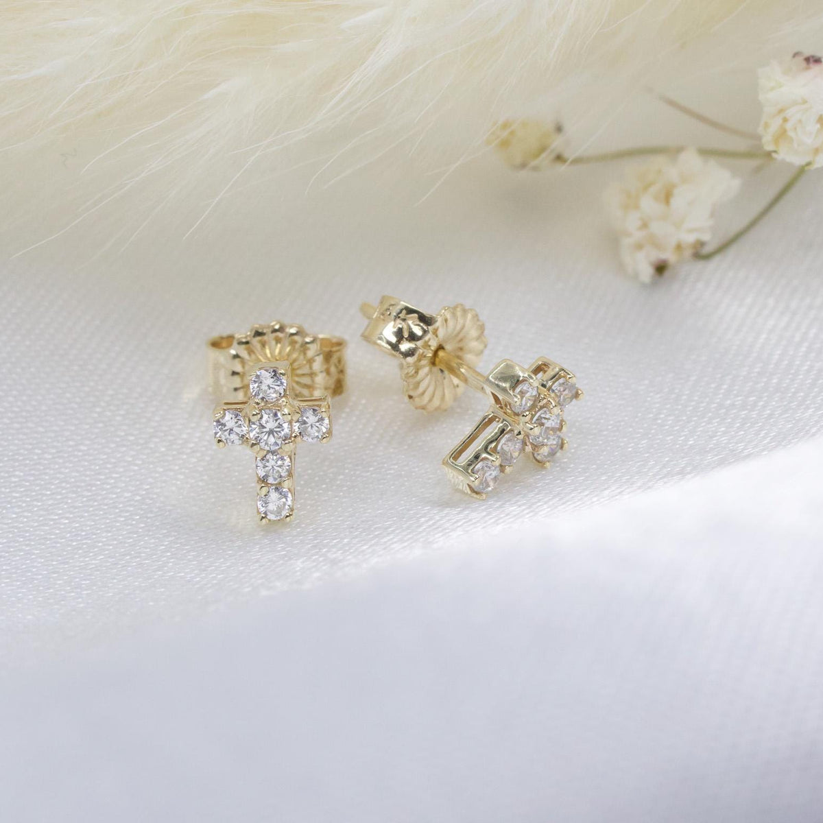 Mini Cross Earrings
