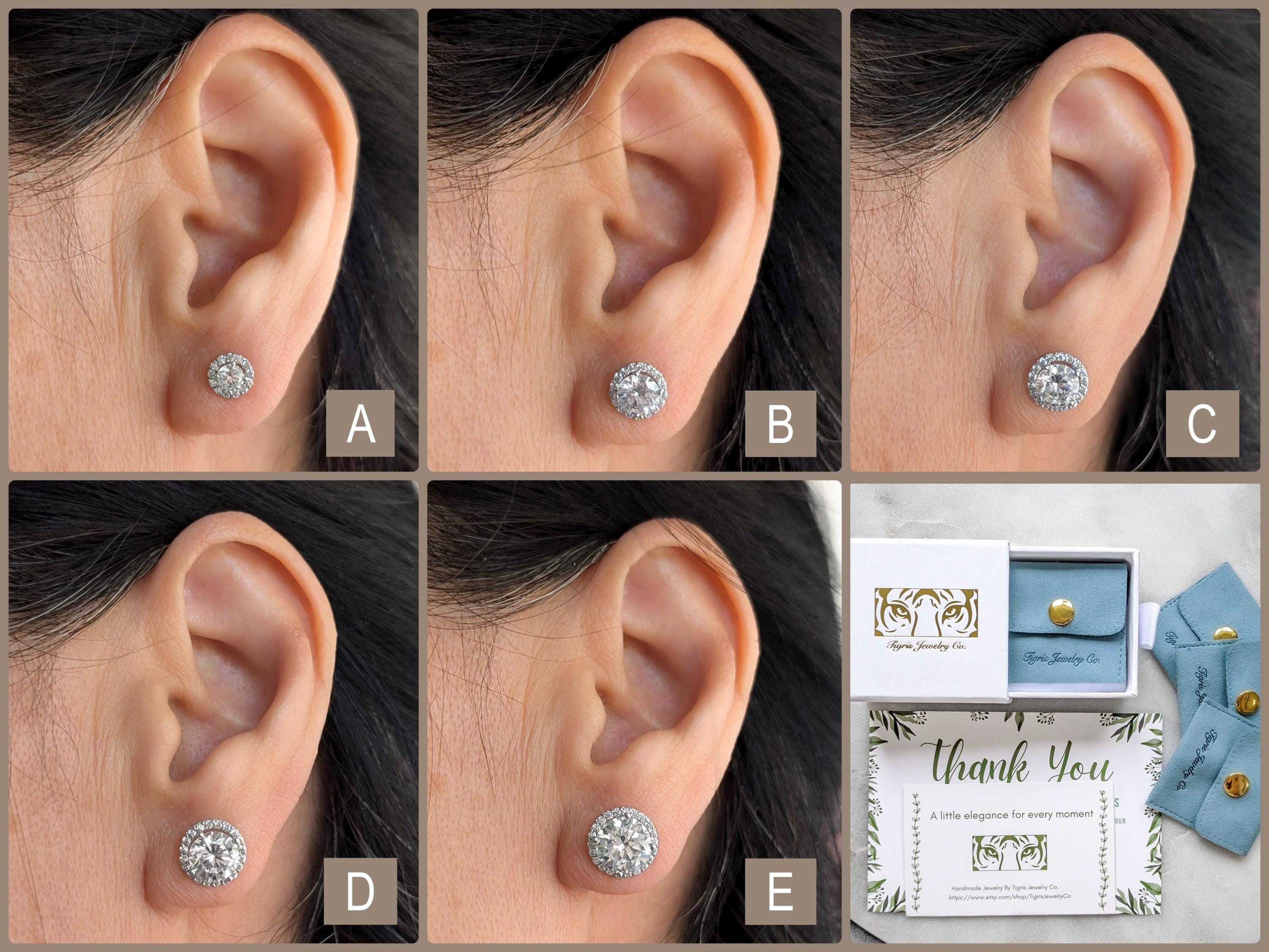 Halo Earrings - .925 Sterling Silver