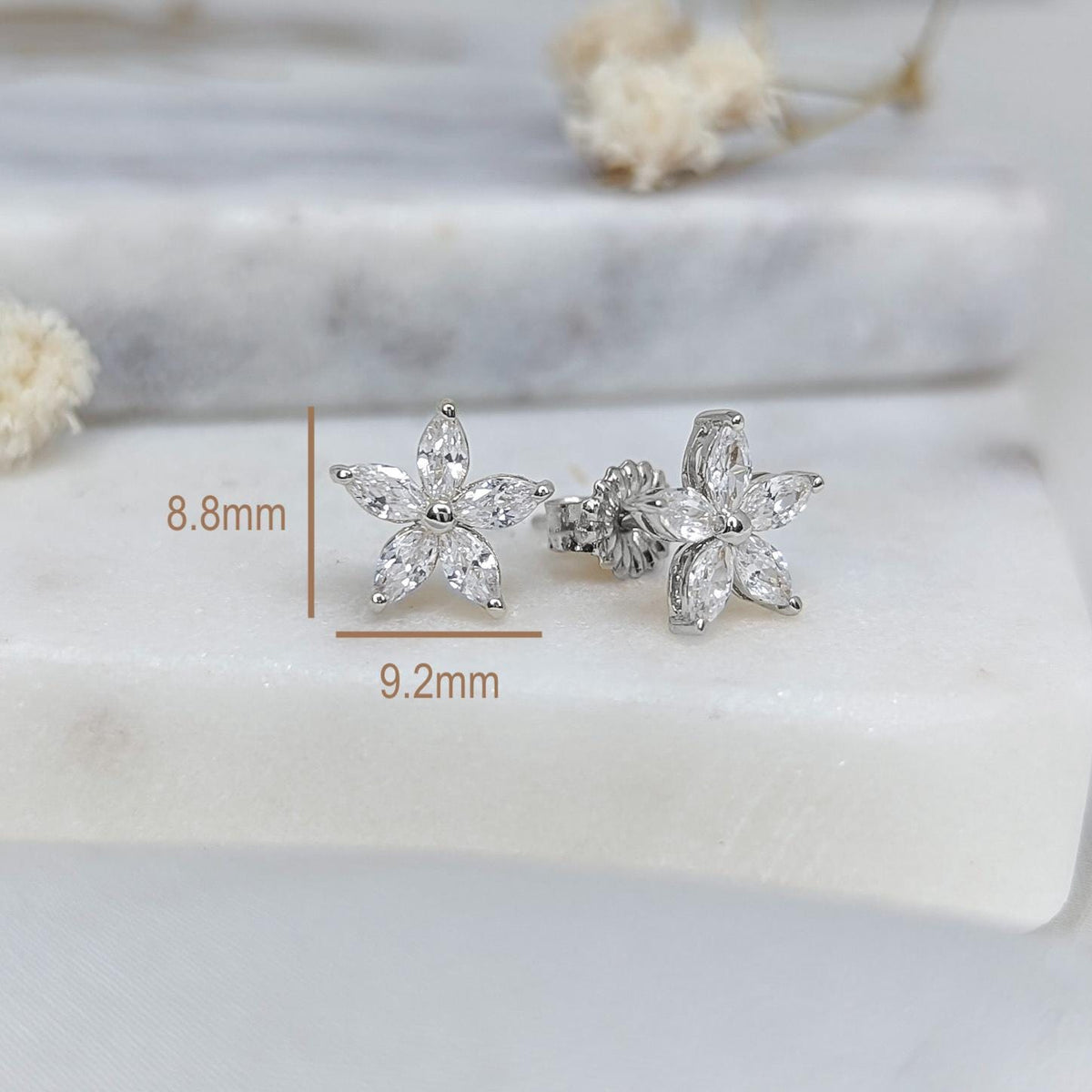 Lily Flower Earrings – .925 Sterling Silver