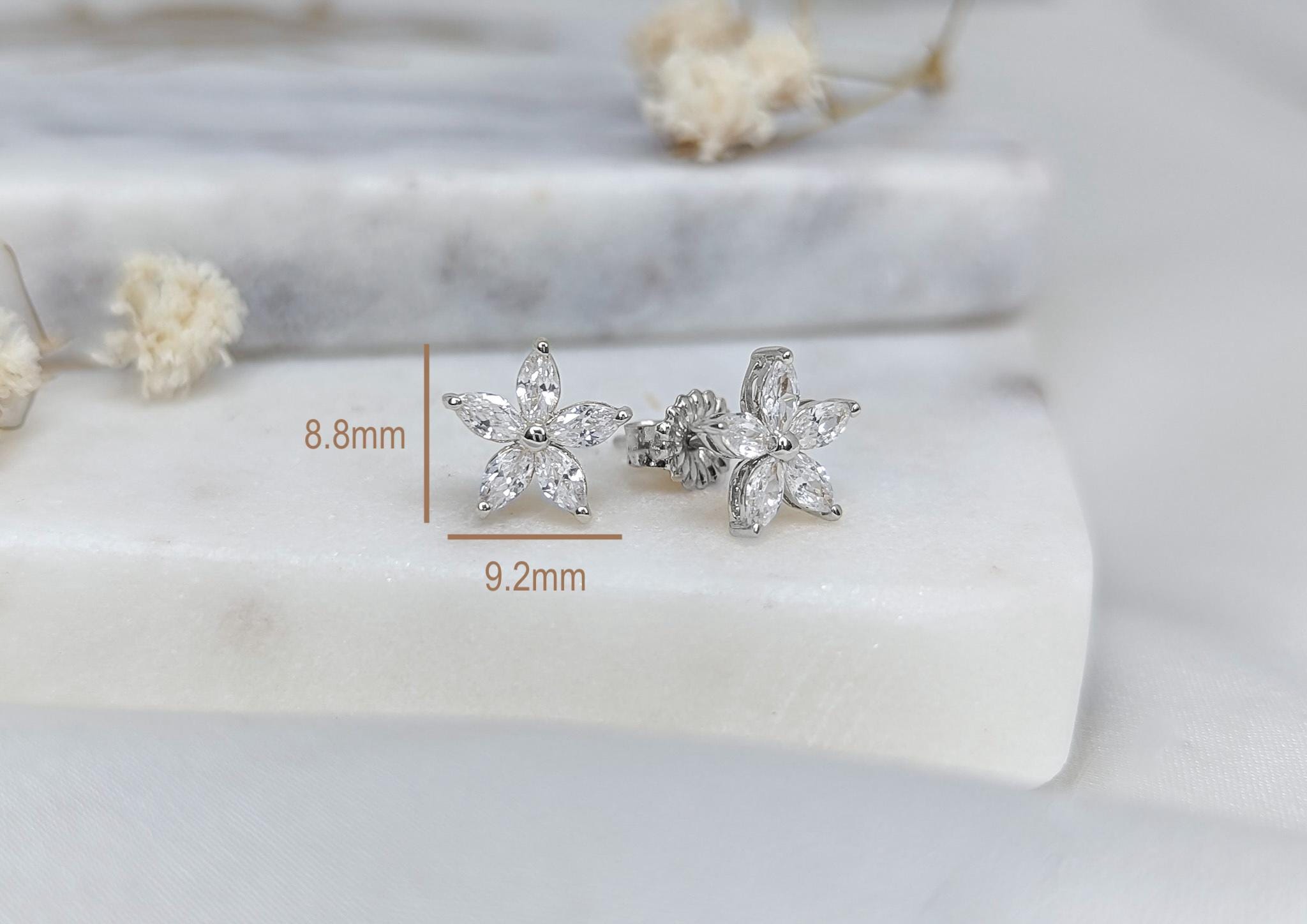 Lily Flower Earrings – .925 Sterling Silver