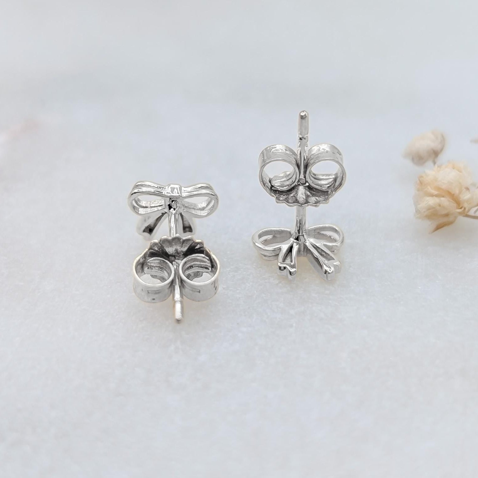 Mini Bow Studs - .925 Sterling Silver