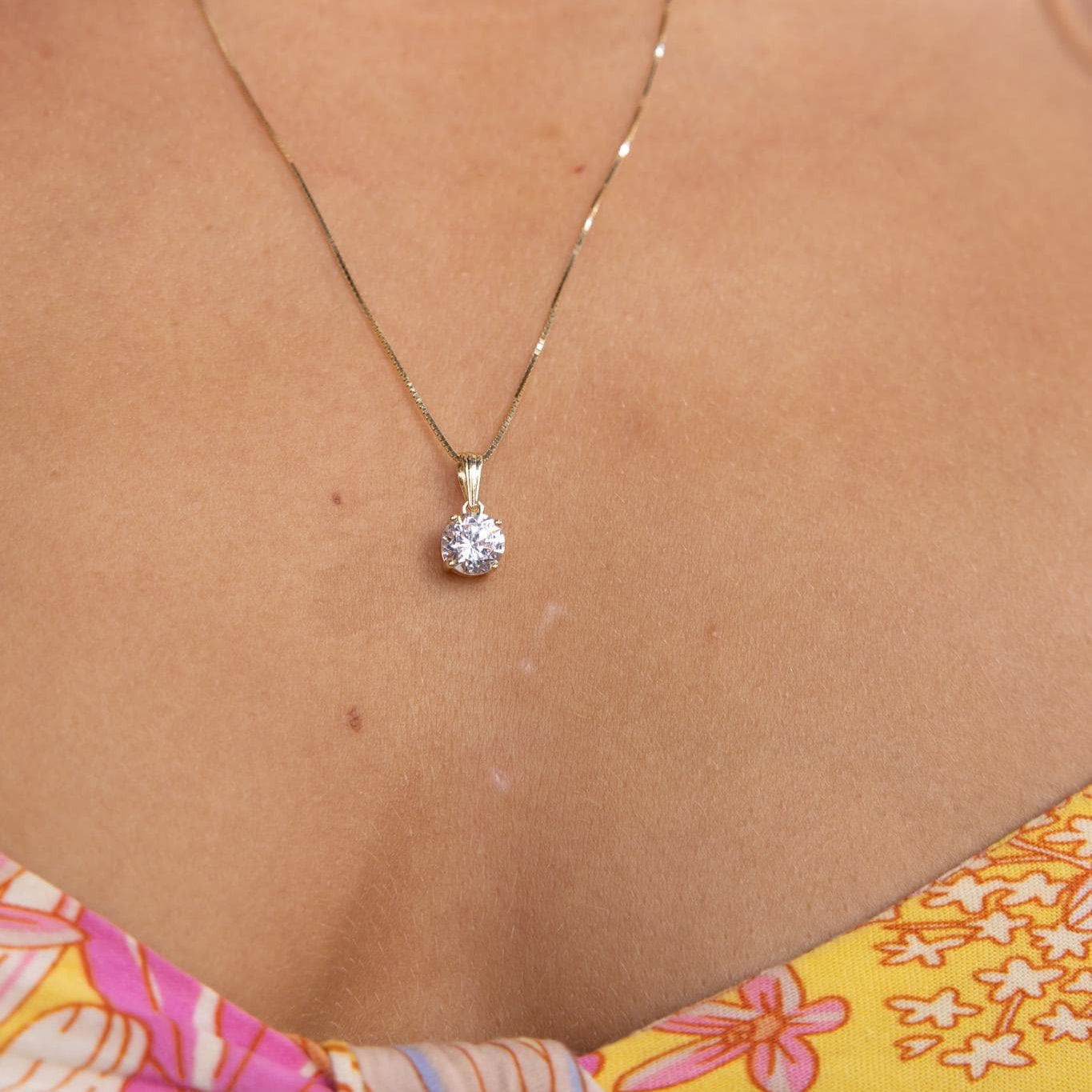 Classic Solitaire Necklace