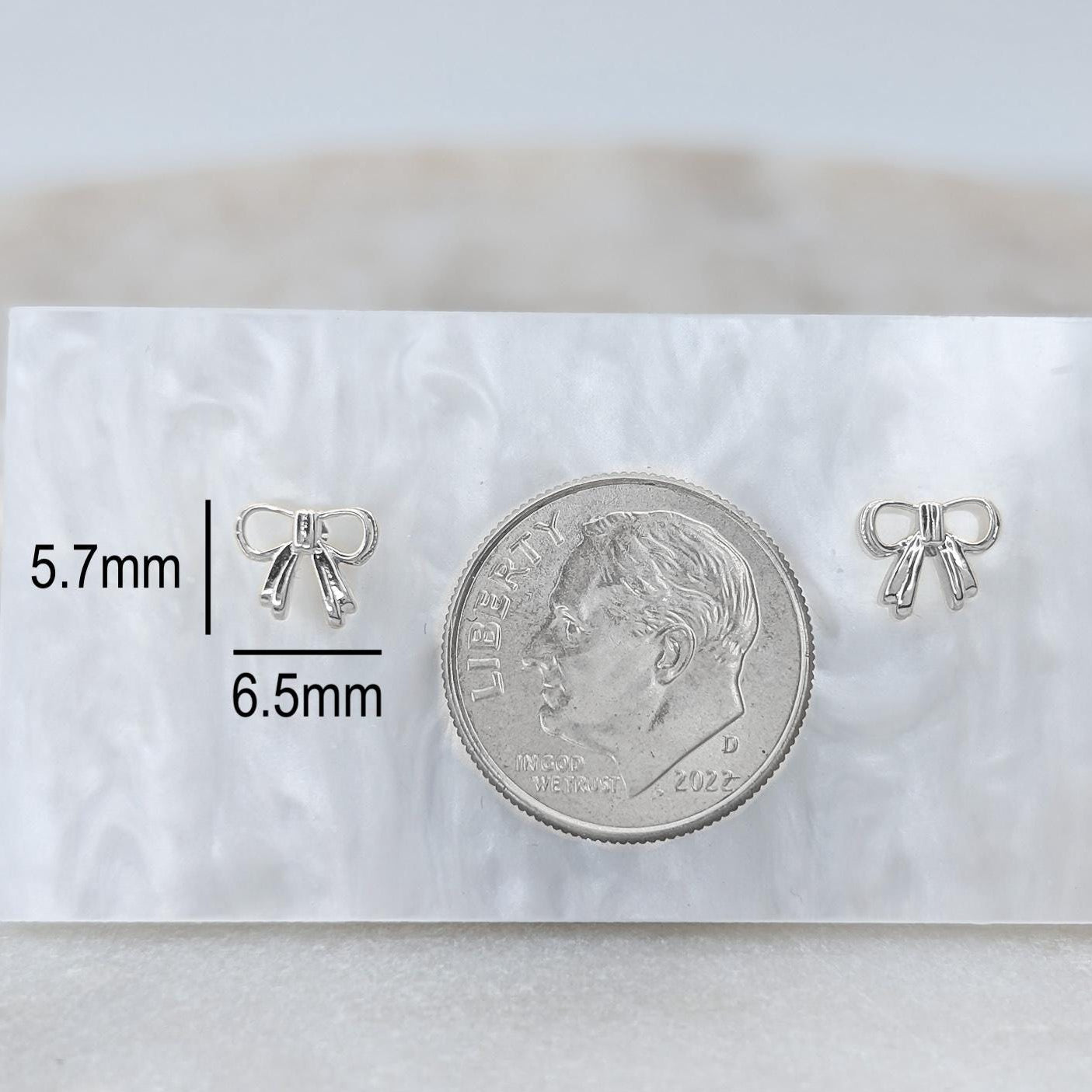 Mini Bow Studs - .925 Sterling Silver