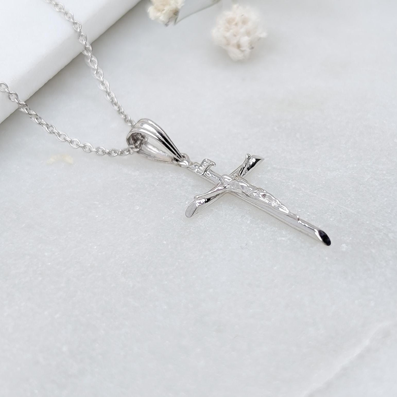 Crucifix Cross Pendant – .925 Sterling Silver