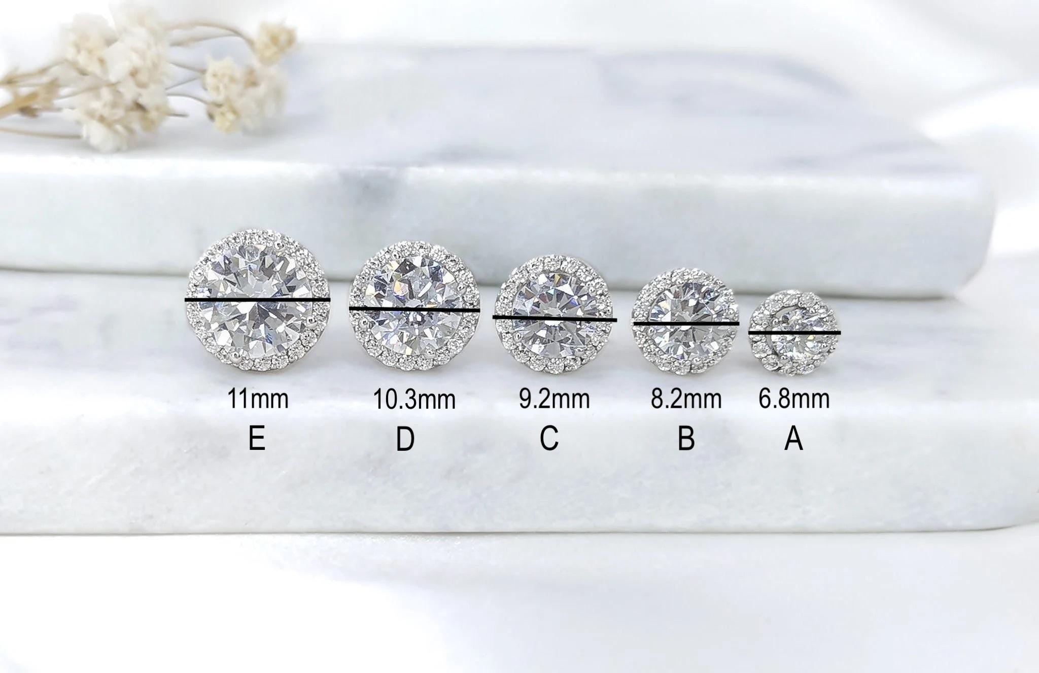 Halo Earrings - .925 Sterling Silver