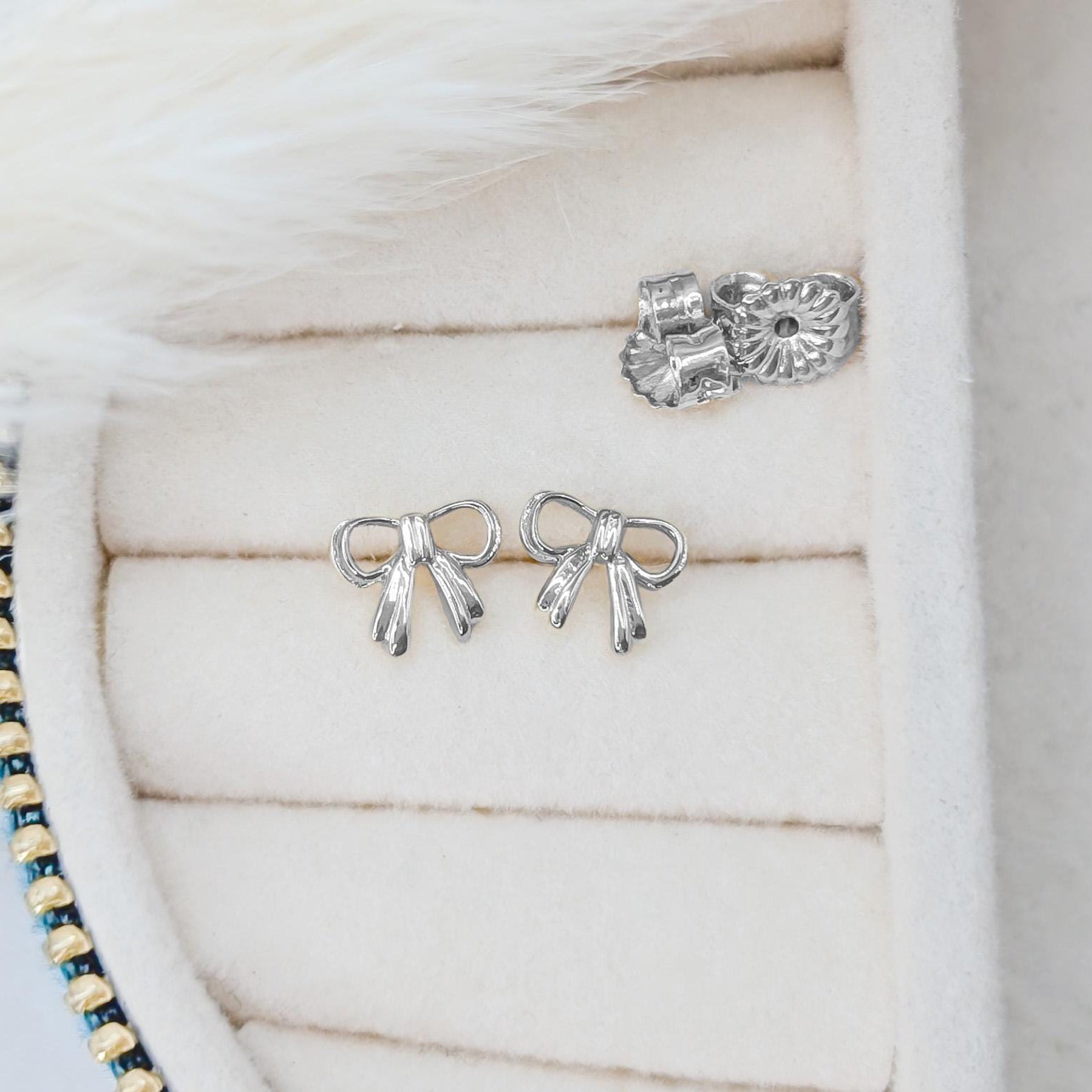 Mini Bow Studs - .925 Sterling Silver