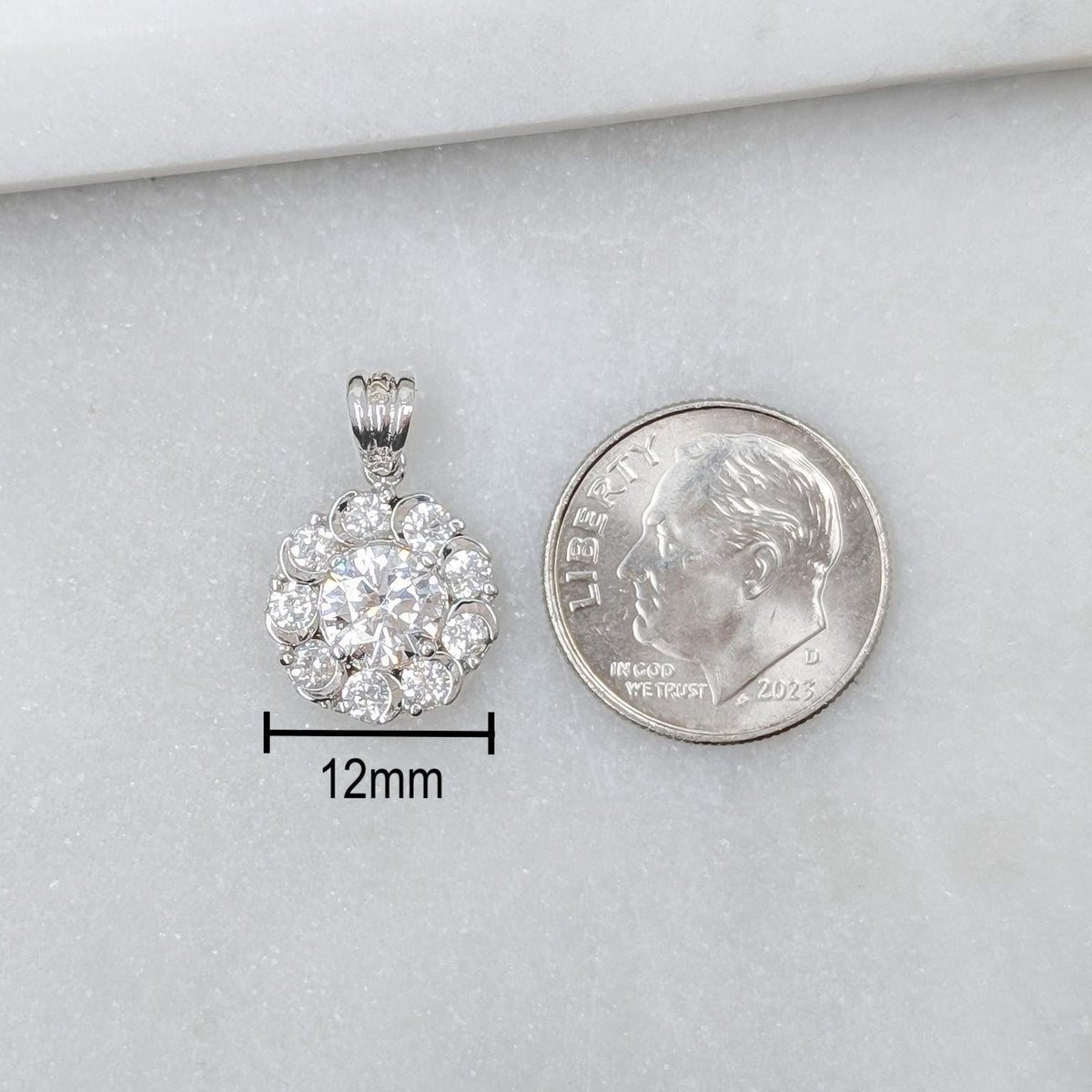 Moon Crest Pendant - .925 Sterling Silver