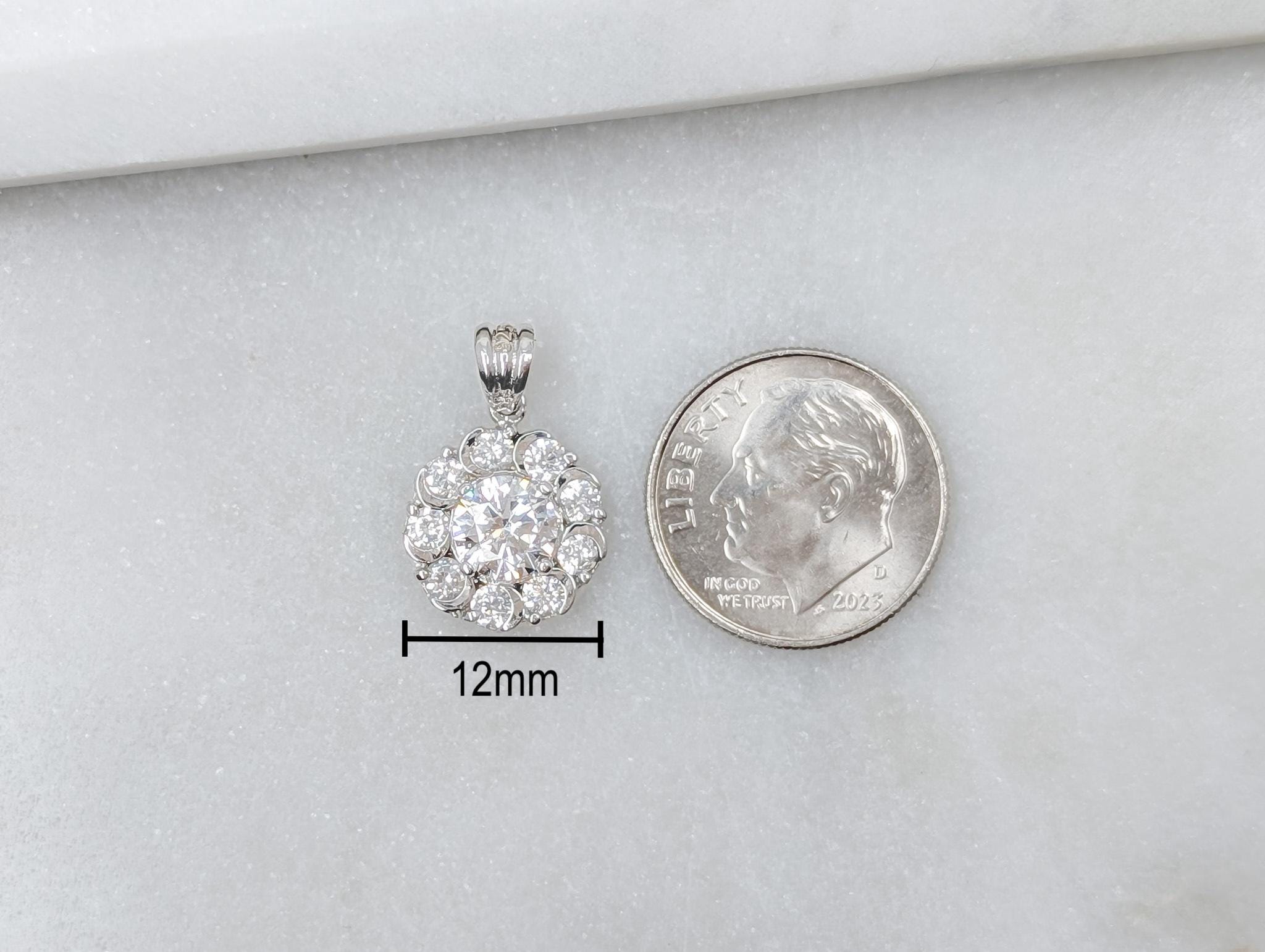 Moon Crest Pendant - .925 Sterling Silver