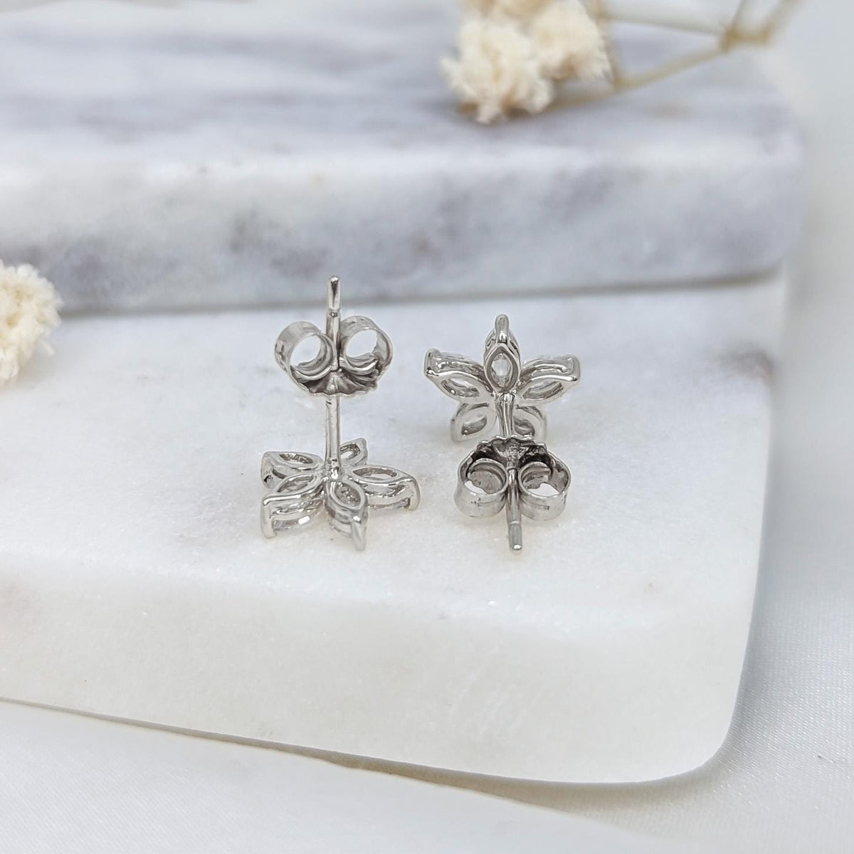 Lily Flower Earrings – .925 Sterling Silver
