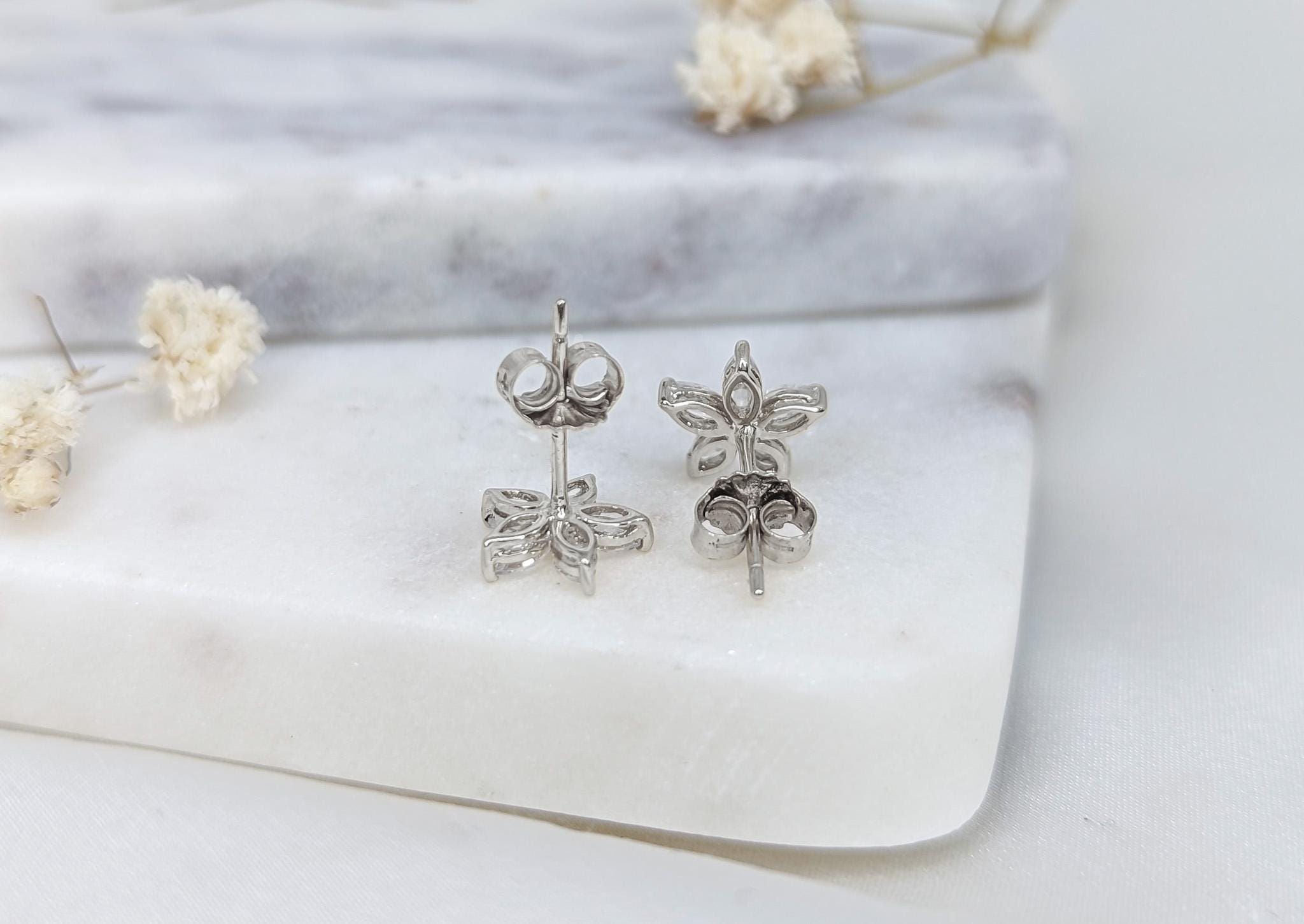 Lily Flower Earrings – .925 Sterling Silver