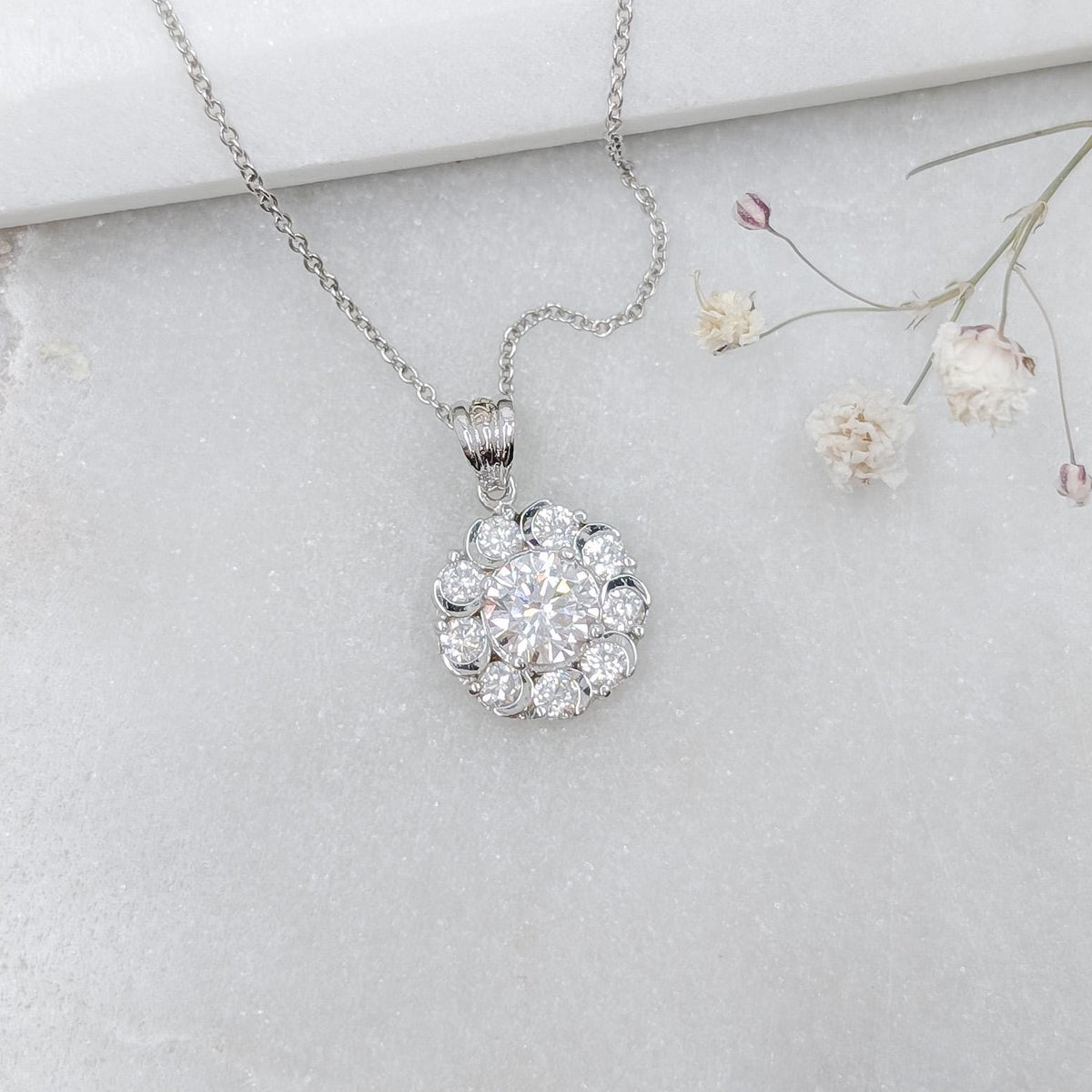 Moon Crest Pendant - .925 Sterling Silver