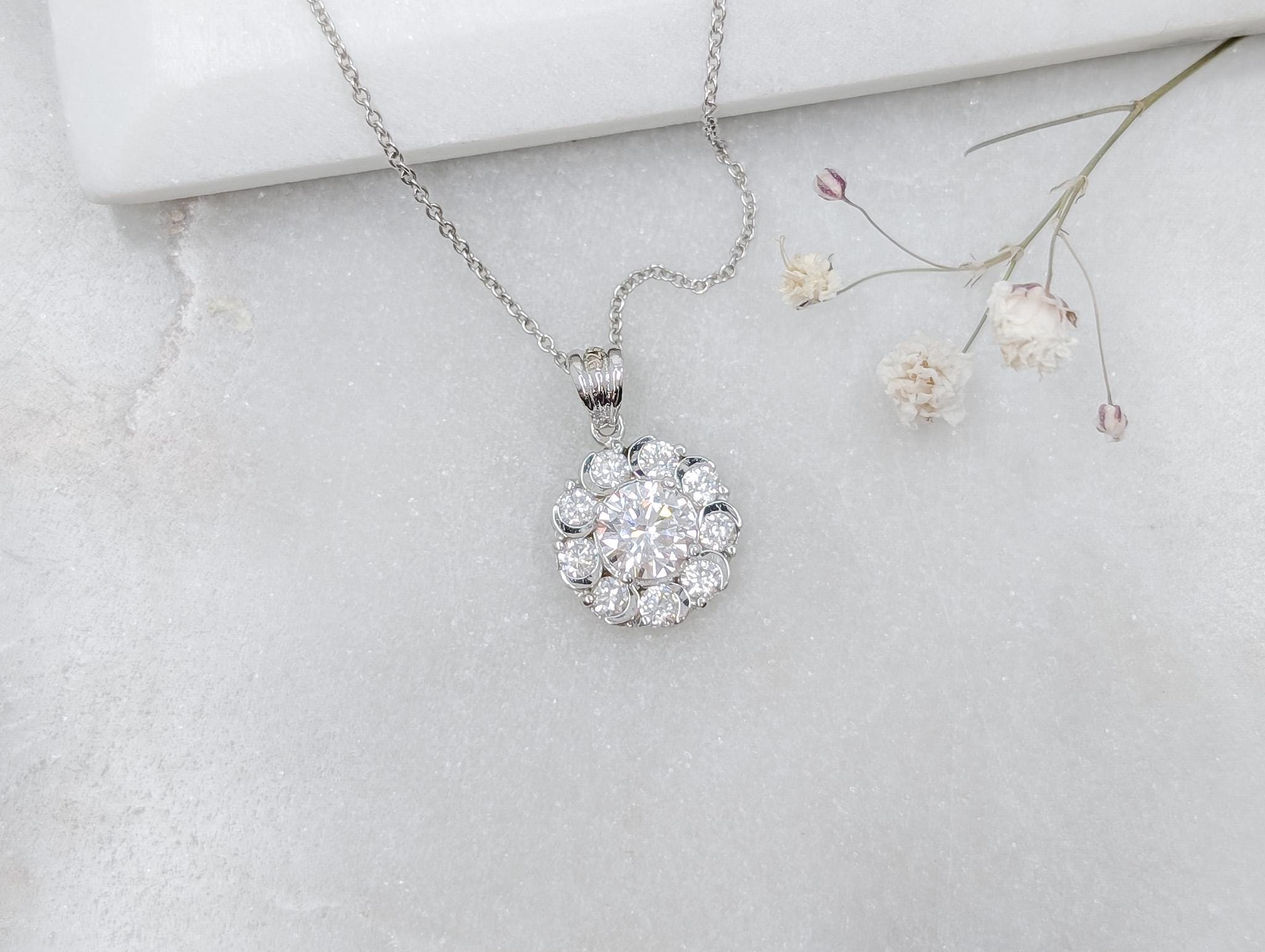 Moon Crest Pendant - .925 Sterling Silver