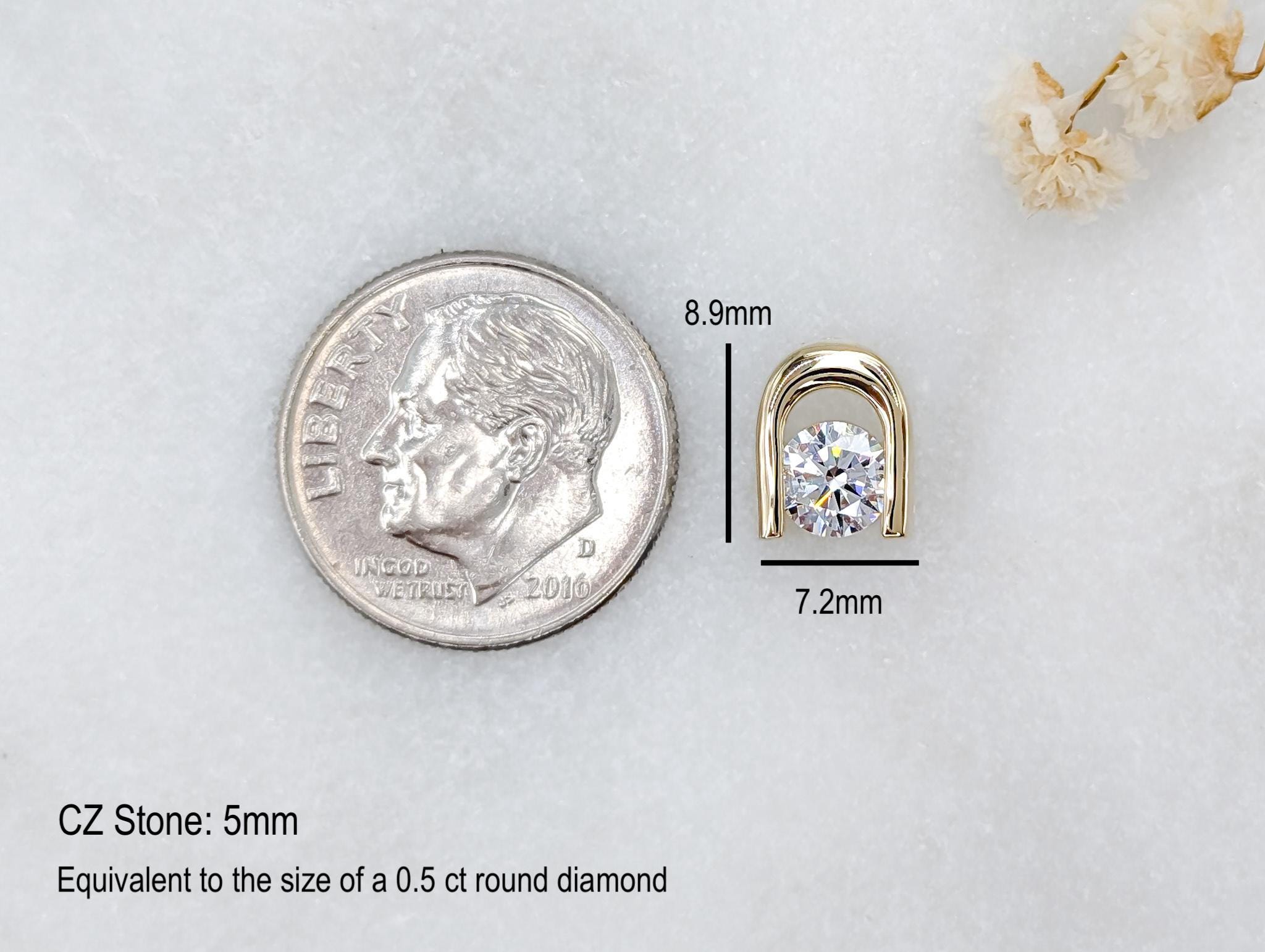 Floating Solitaire Pendant