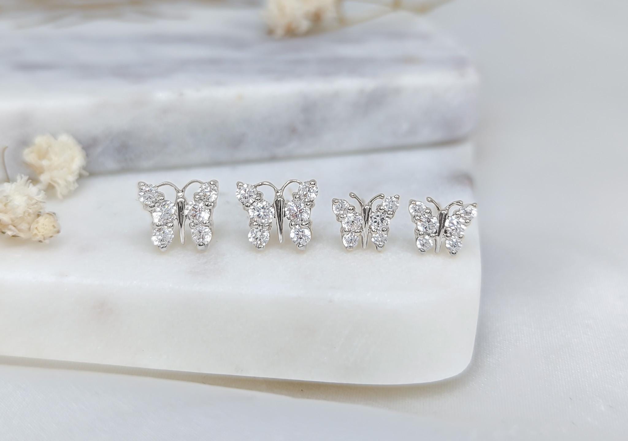 Dainty Butterfly Earring – .925 Sterling Silver