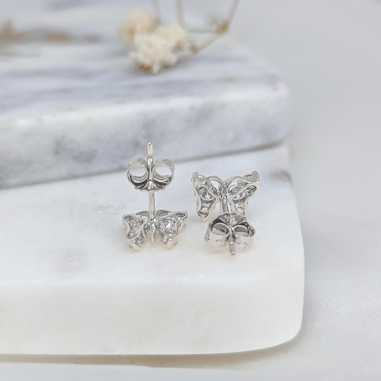 Dainty Butterfly Earring – .925 Sterling Silver