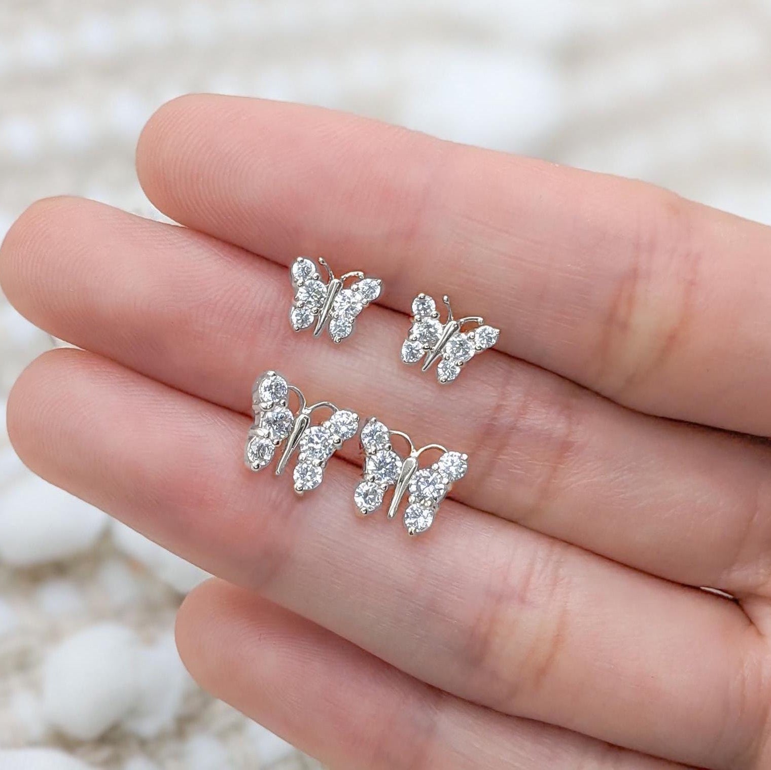 Dainty Butterfly Earring – .925 Sterling Silver