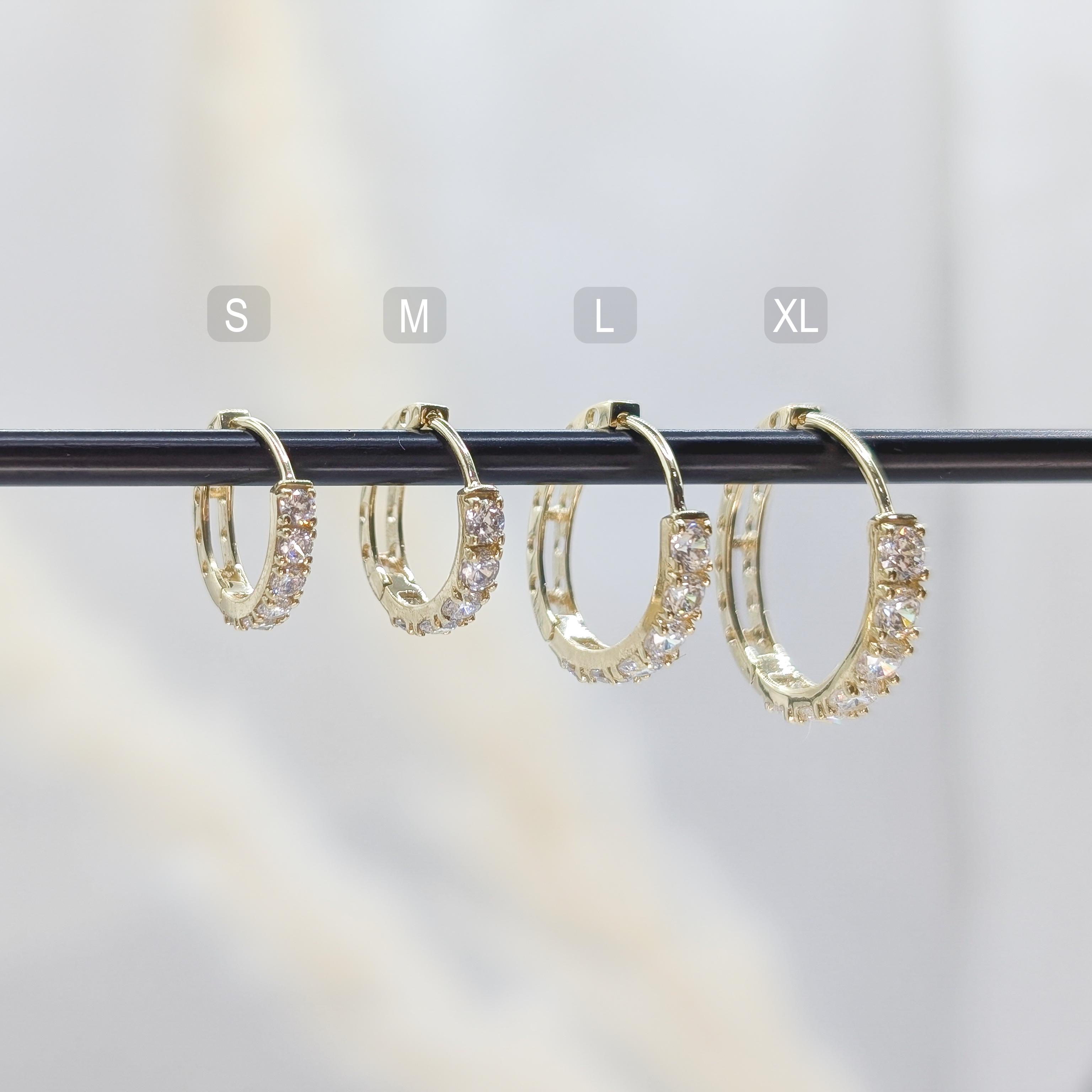 Lab Grown Diamond Pavé Hoop Earrings
