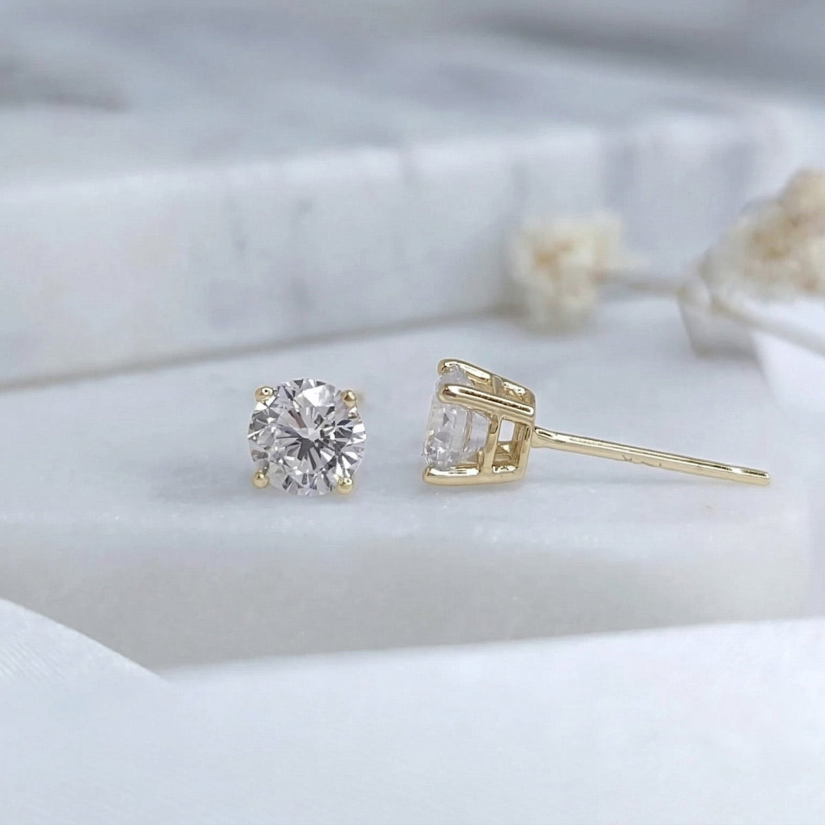 Classic Solitaire Earrings